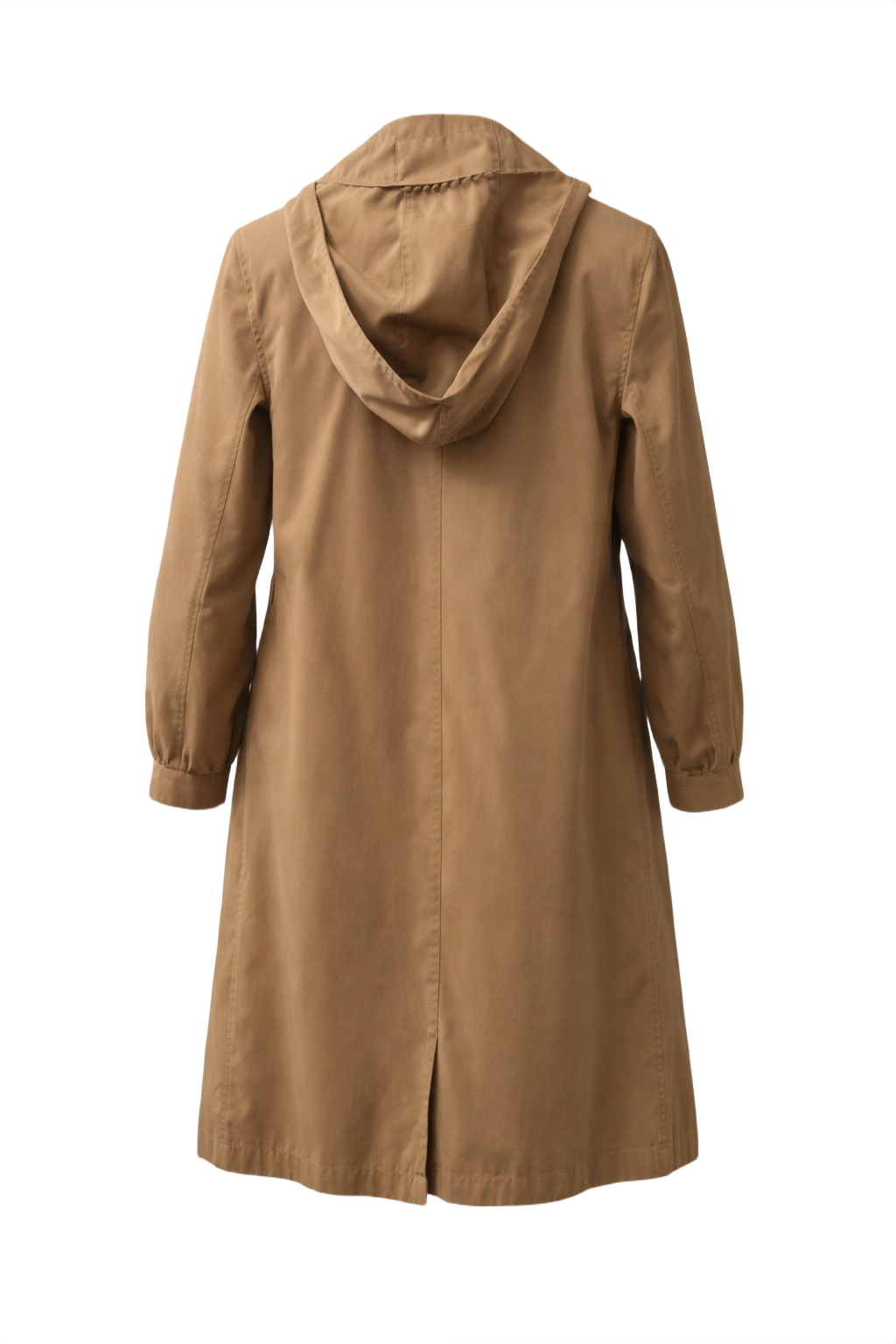 1980s Tan Cotton Coat - Back View