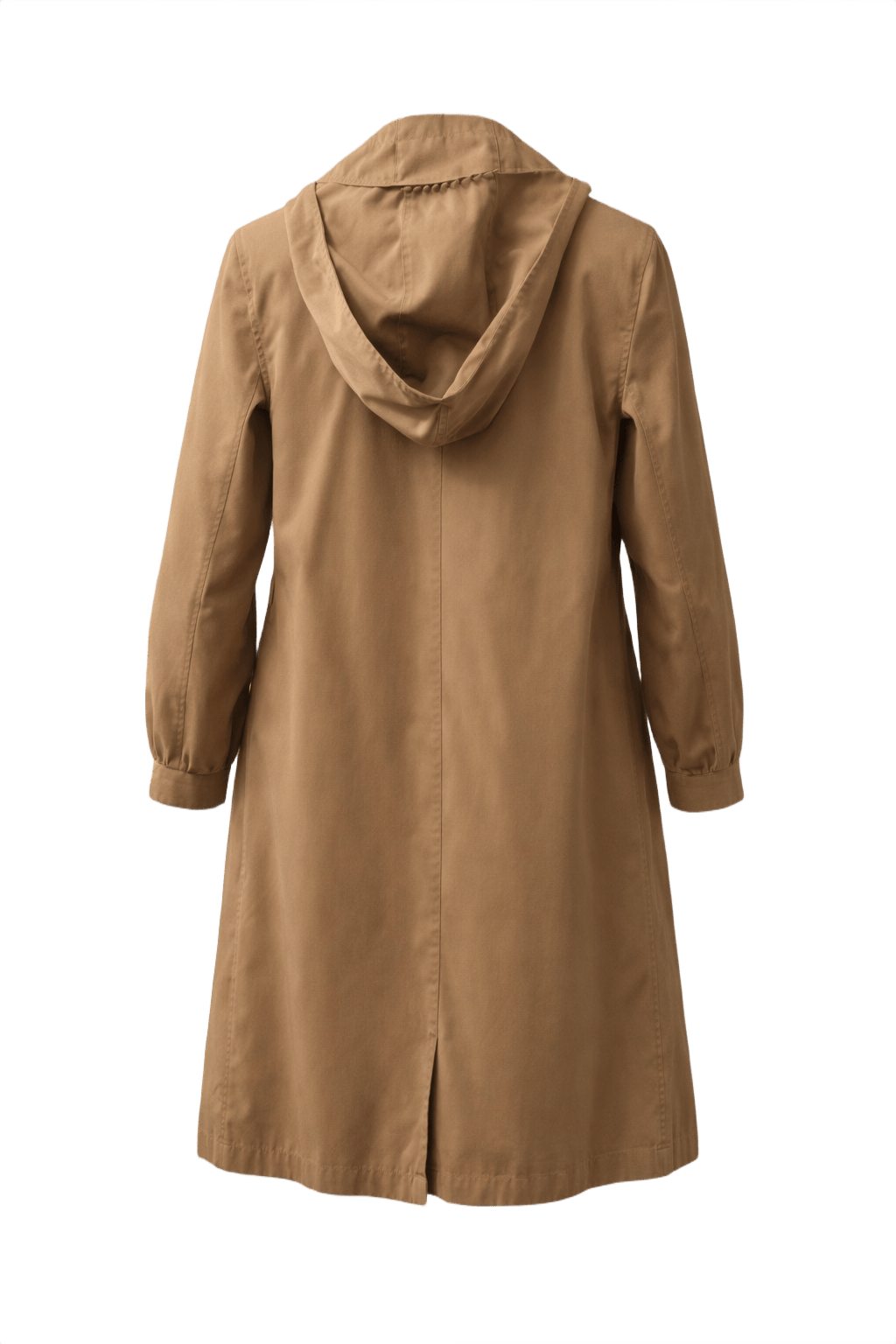 1980s Tan Cotton Coat - Back View