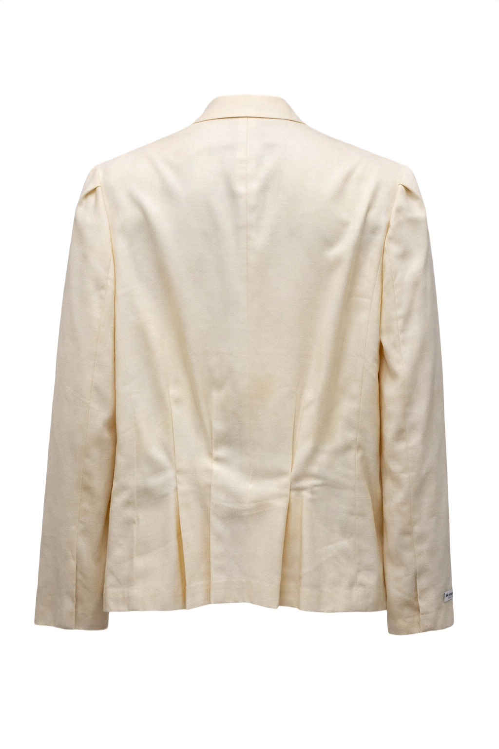 1980s Cream Wool Blazer - Back View