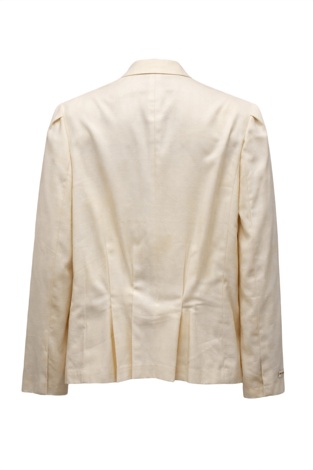 1980s Cream Wool Blazer - Back View