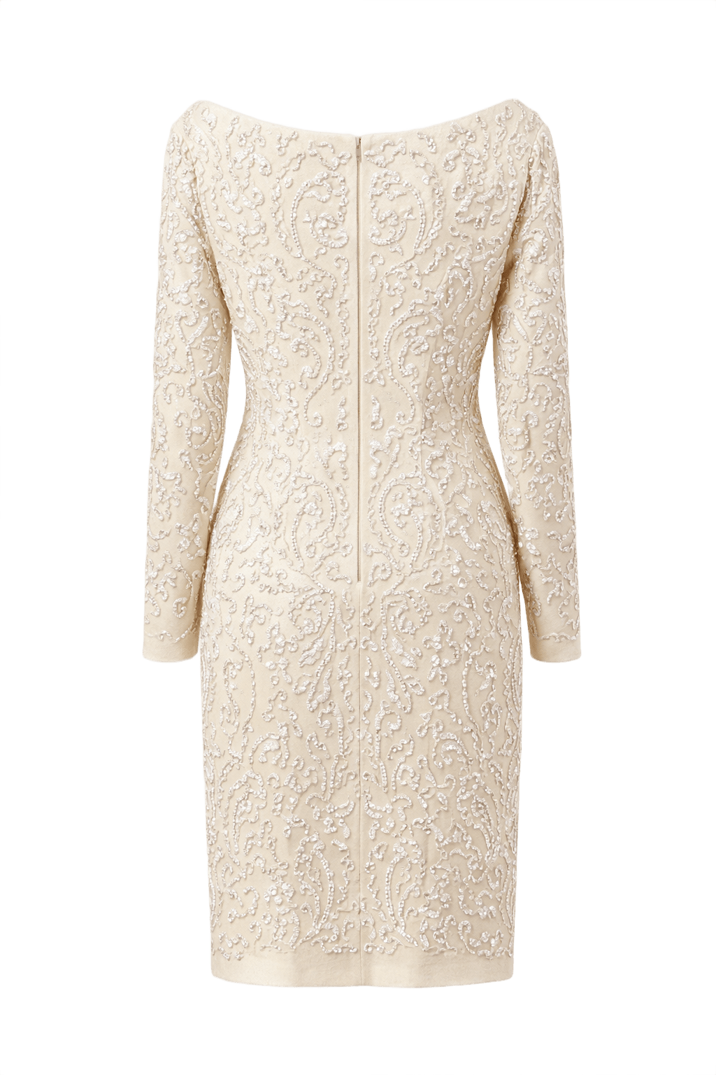 1950s Cream Cotton Dress - Back View
