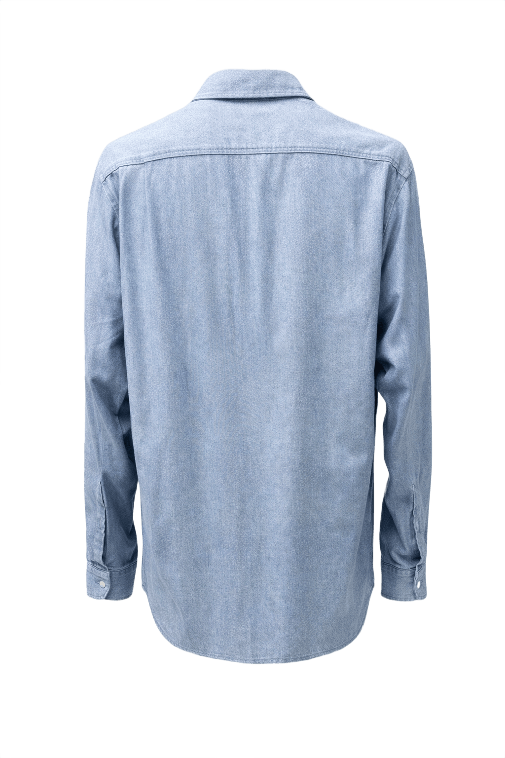 1990s Light Denim Blue Cotton Shirt - Back View