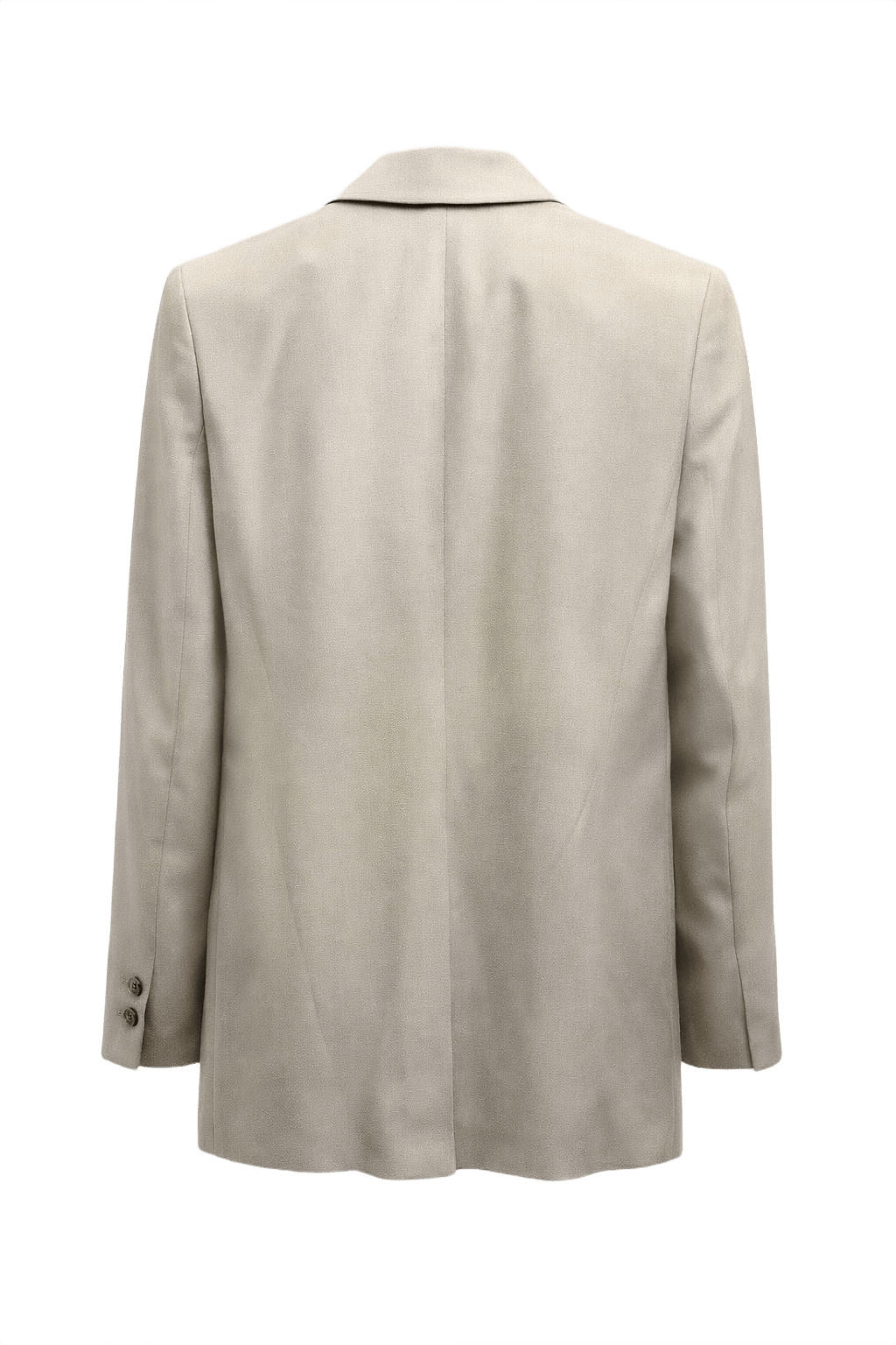 1980s Beige Wool Blazer - Back View