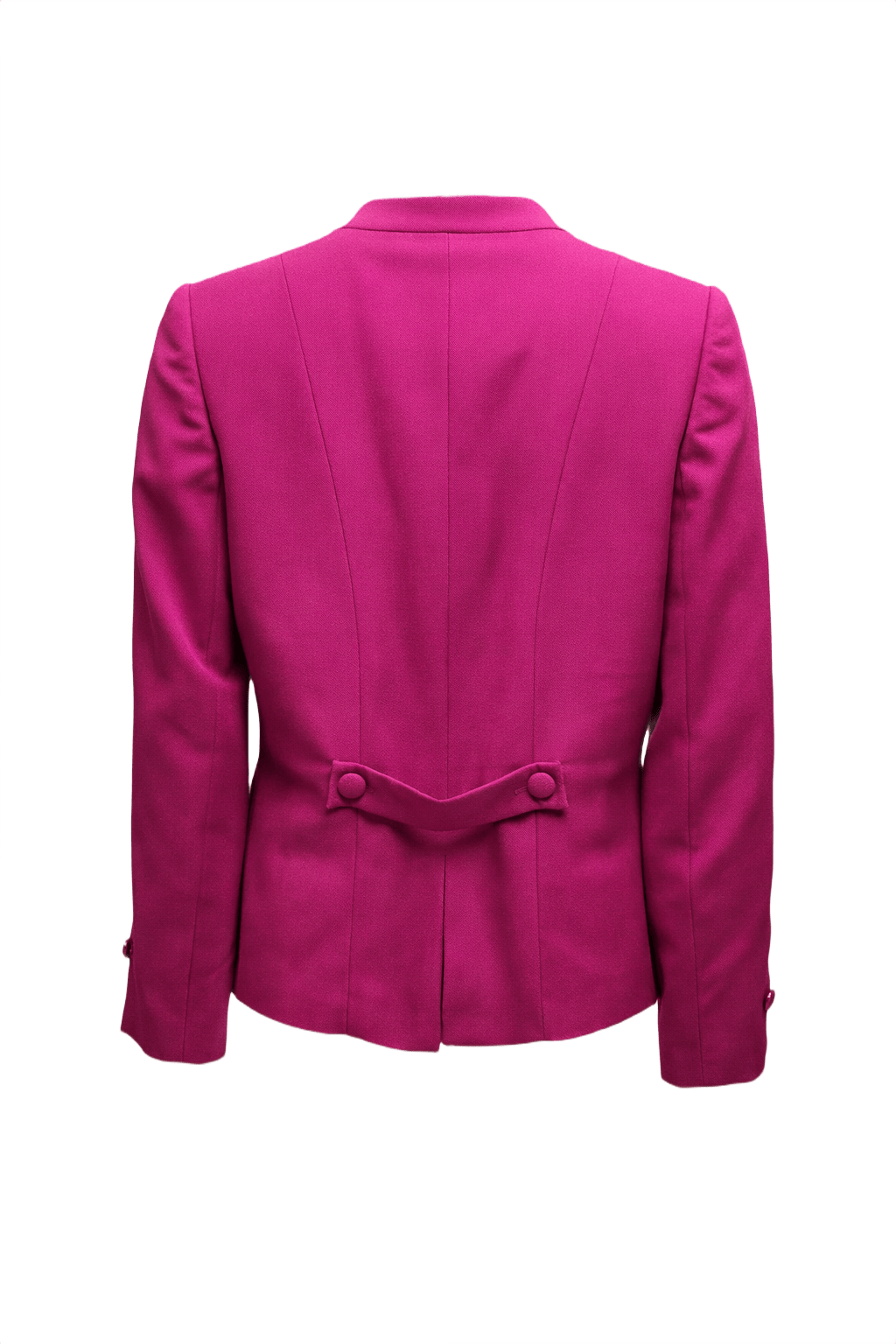 1980s Fuchsia Wool Blazer - Back View