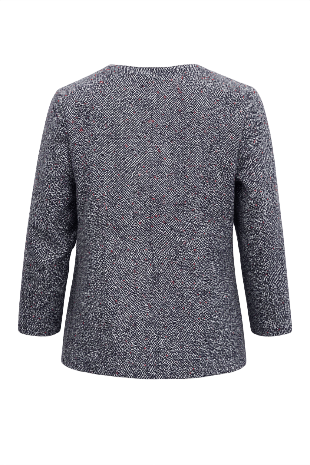 1960s Black and White Wool Blend Blazer - Back View