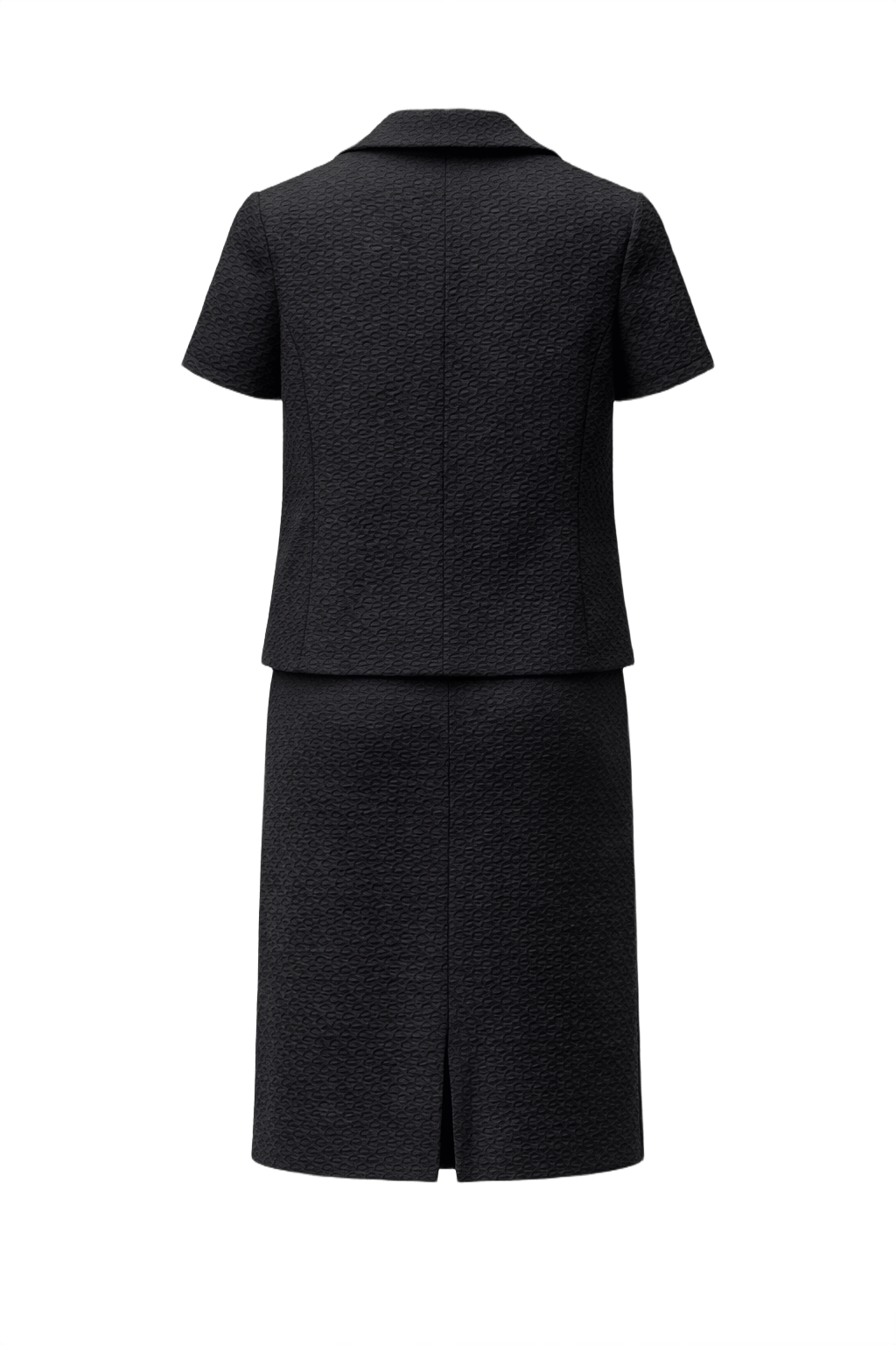 1960s Black Unknown Blouse and Skirt Set - Back View