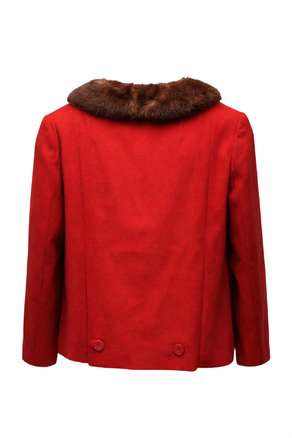 1960s Red Wool Jacket - Back View