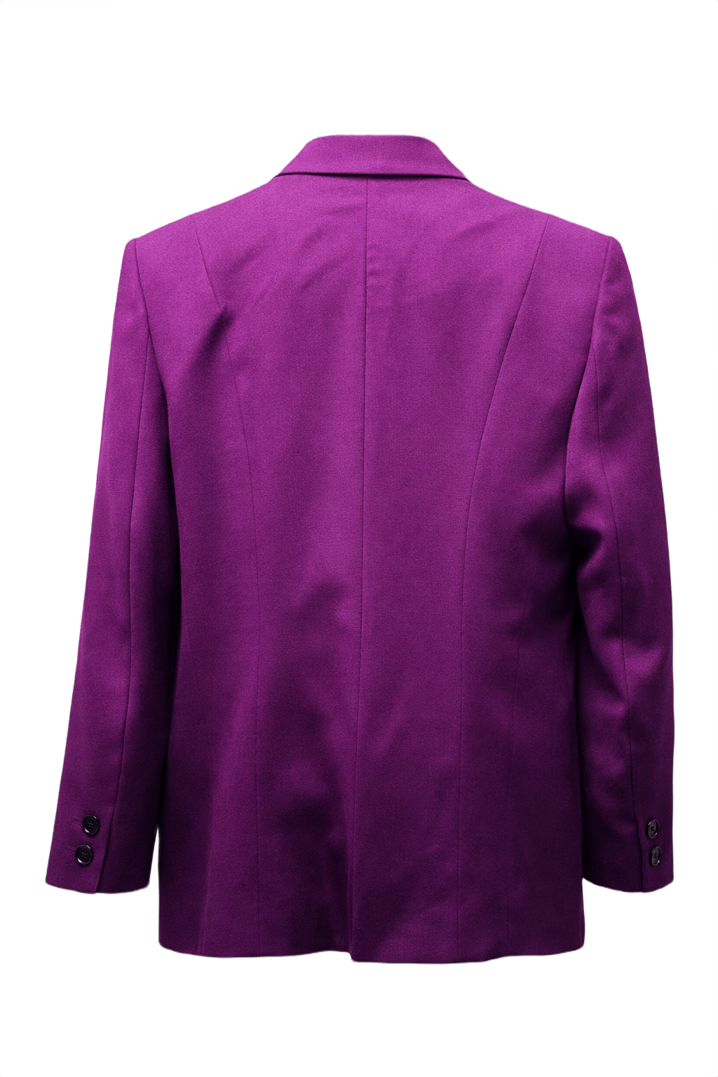 1980s Purple Wool Blazer - Back View