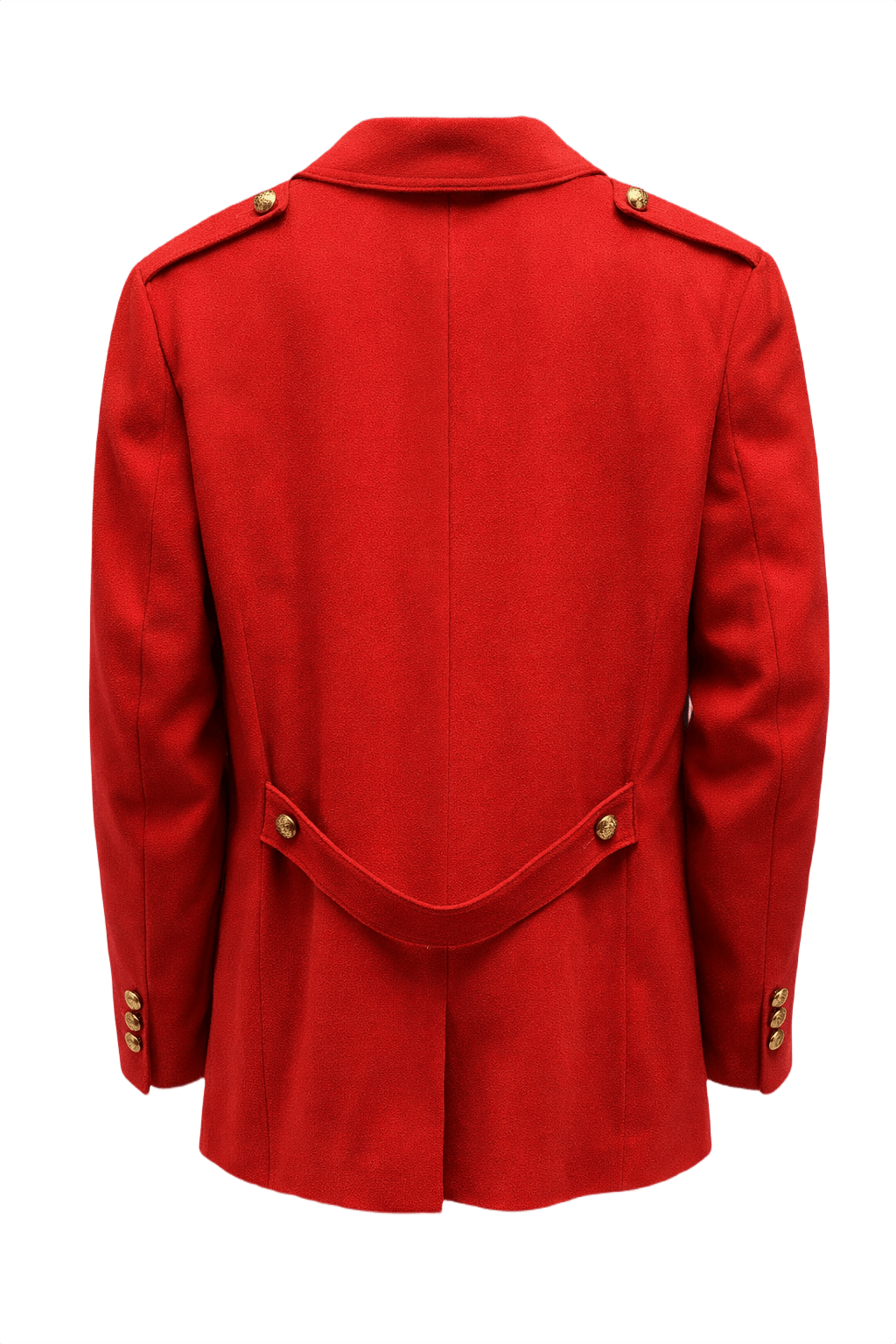 1980s Red Wool Blazer - Back View