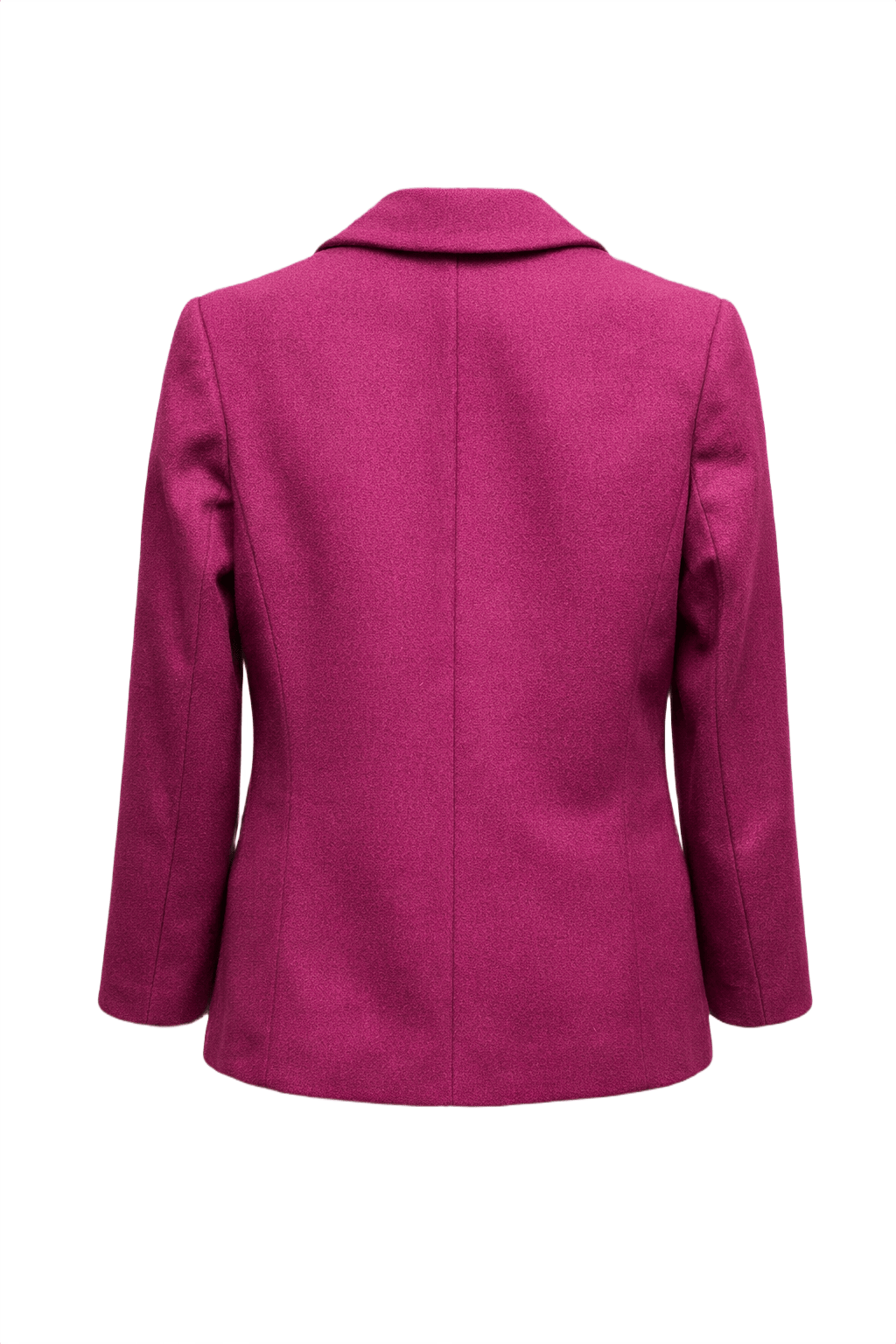 1980s Magenta Wool Blazer - Back View