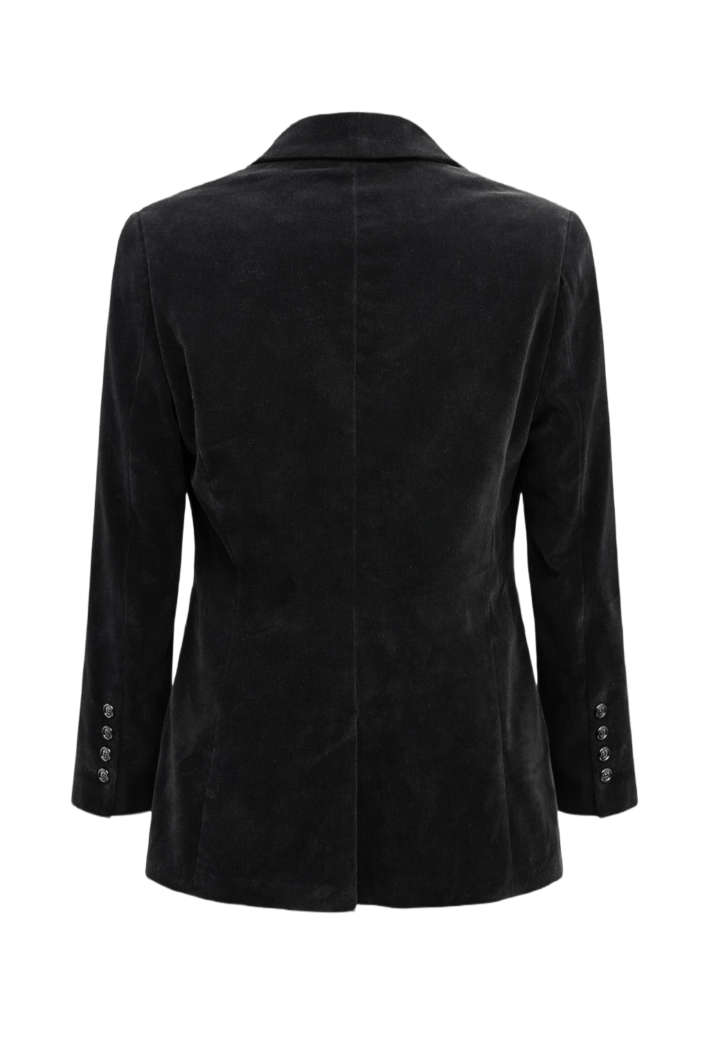 1980s Black Velvet Blazer - Back View