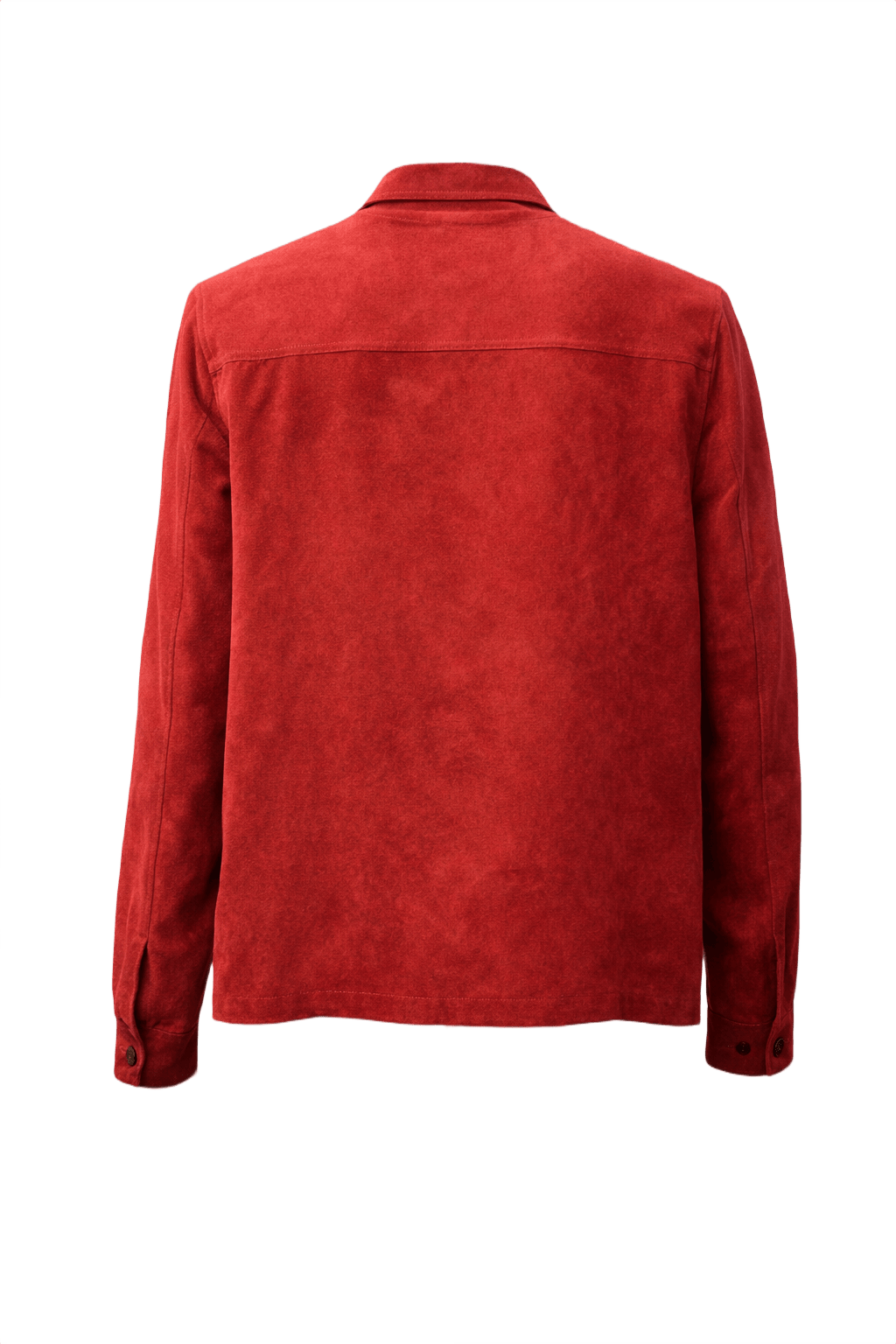 1980s Vivid Red Suede Jacket - Back View