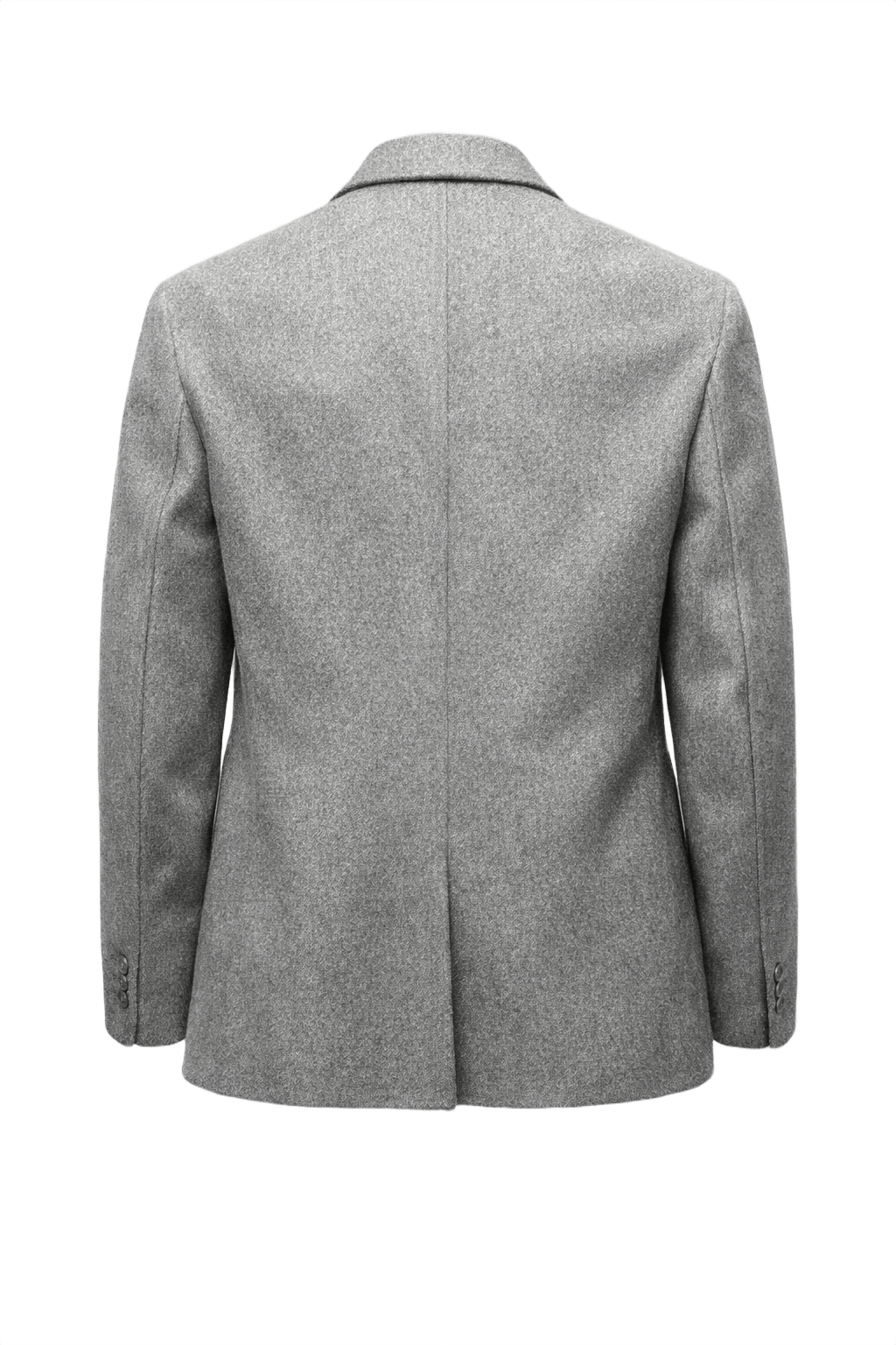 1980s Light Grey Wool Blazer - Back View