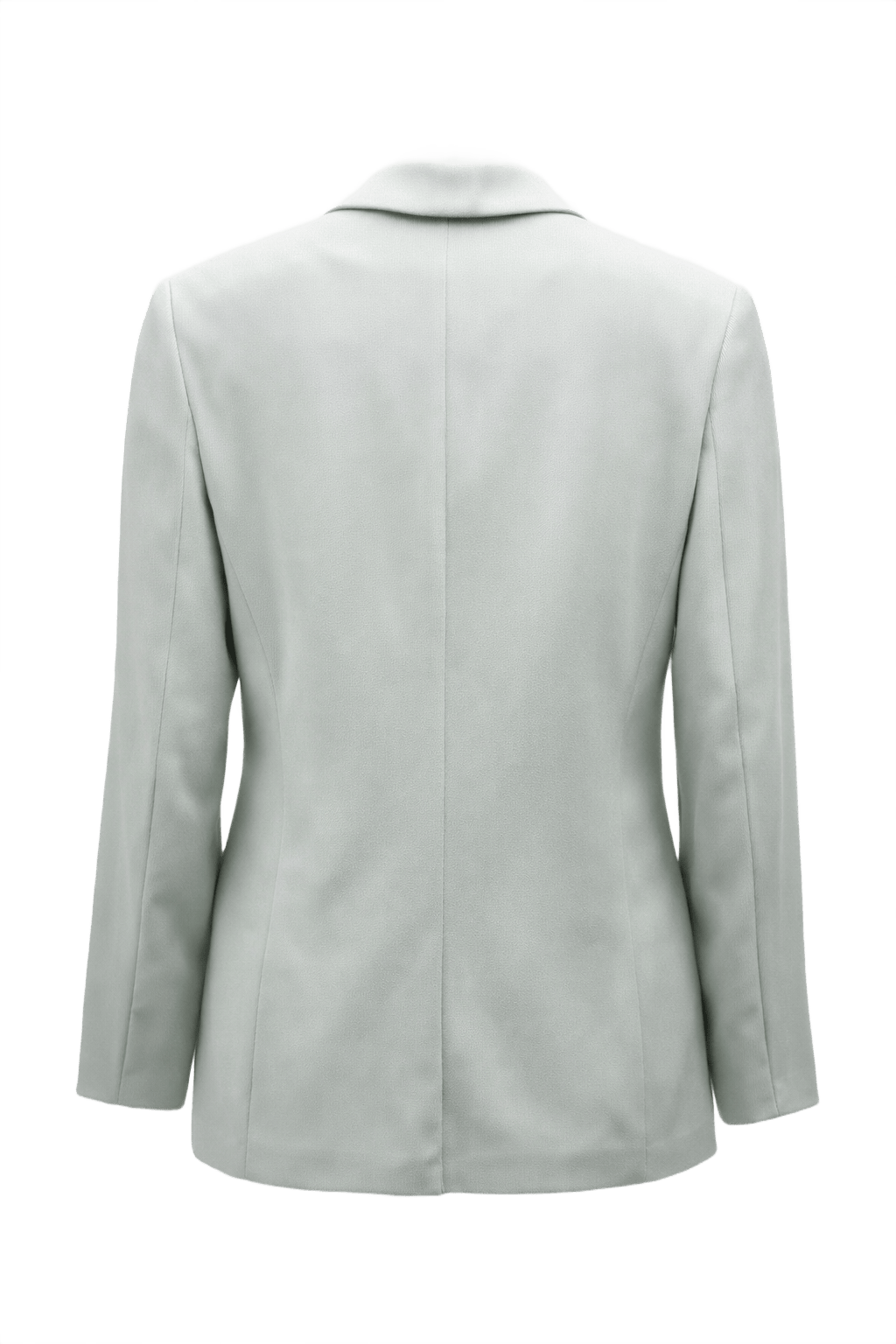1980s Light Mint Green Polyester Blend Blazer - Back View