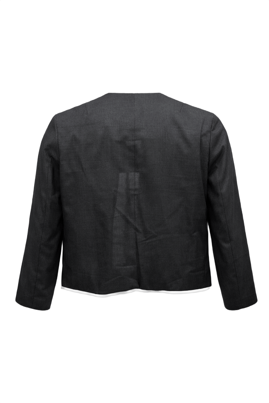 1960s Black Wool Jacket - Back View