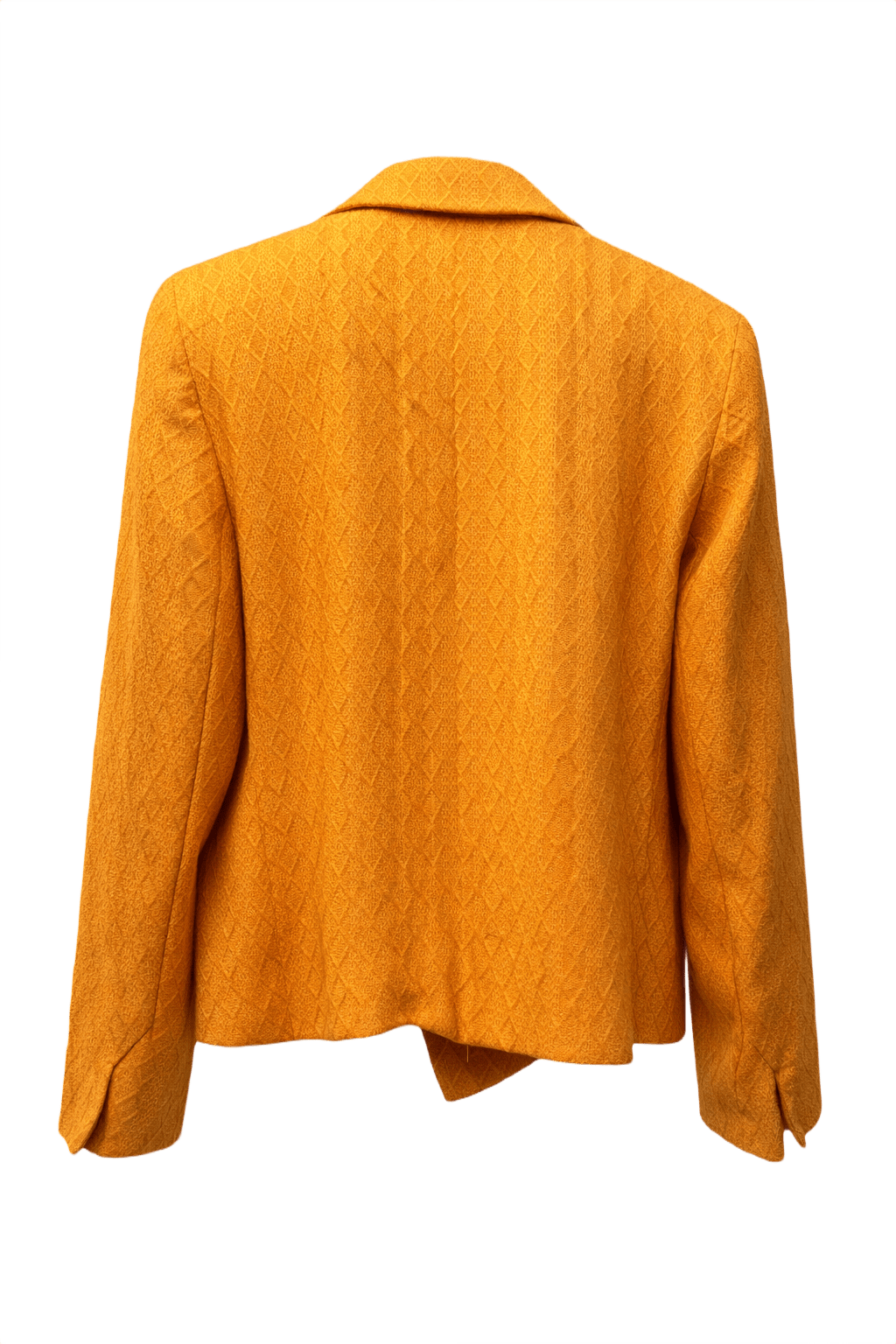 1980s Bright Orange Wool Blend Blazer - Back View