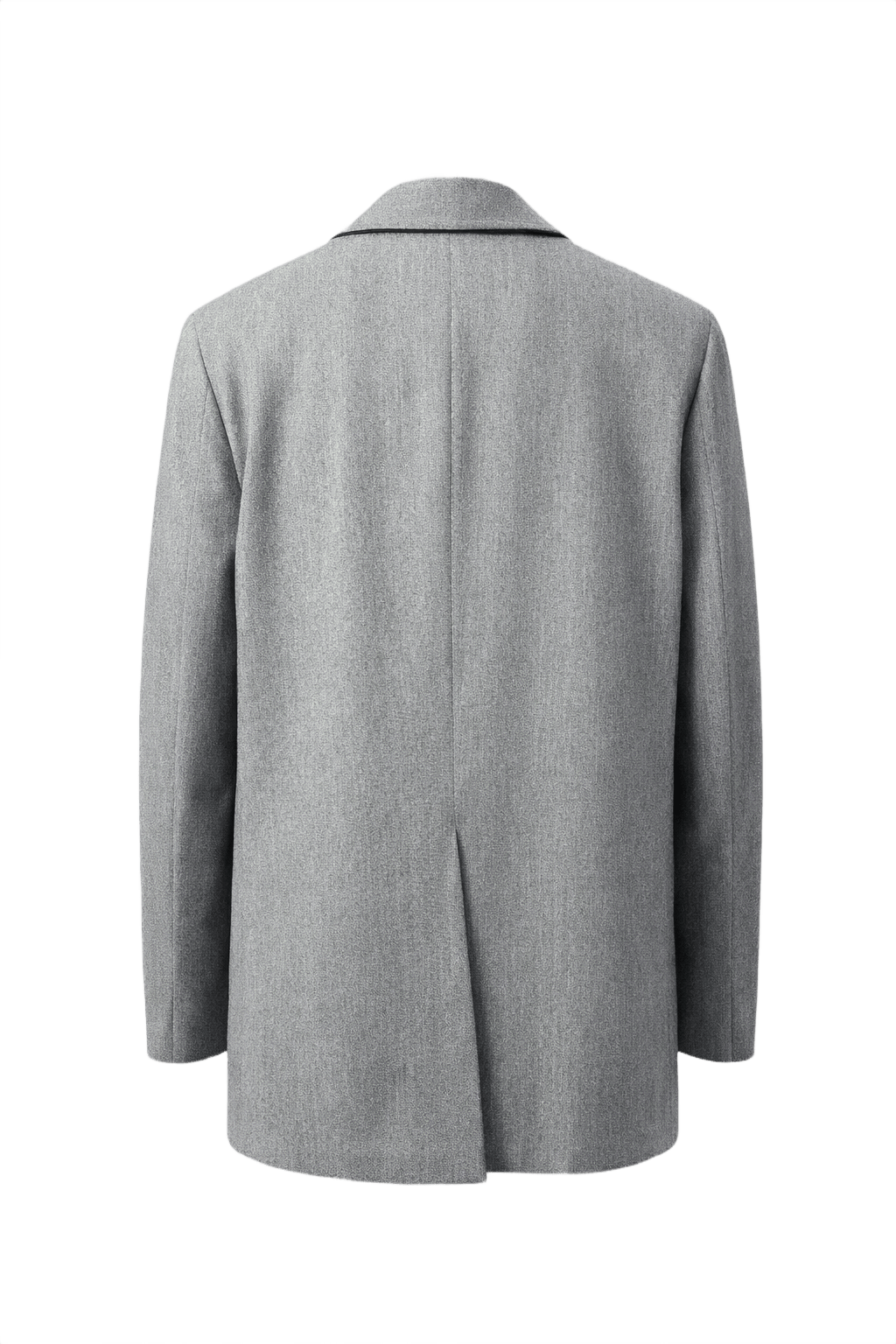 1970s Grey Wool Coat - Back View