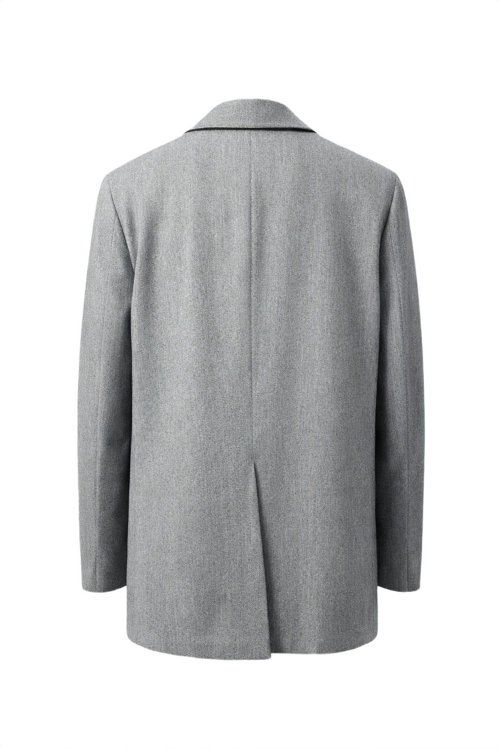 1970s Grey Wool Coat - Back View