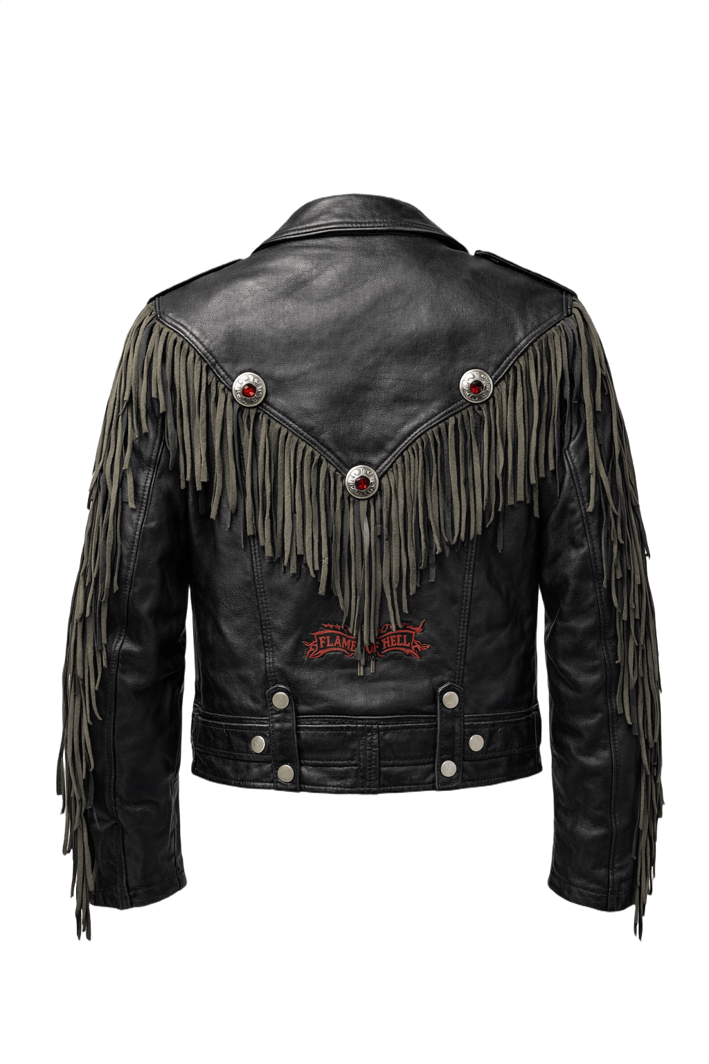 1990s Black Leather Jacket - Back View