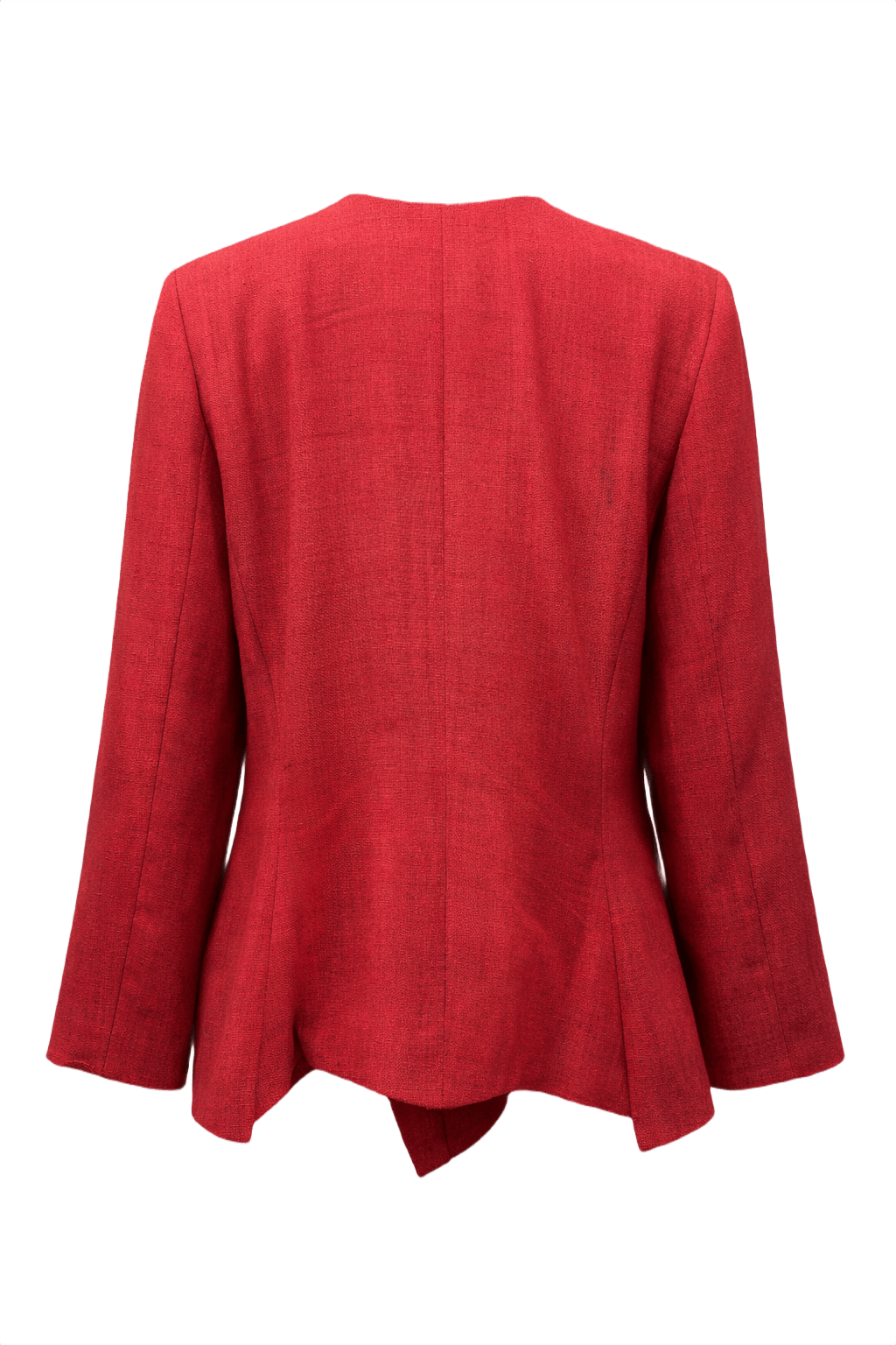 1980s Red Textured Blazer - Back View