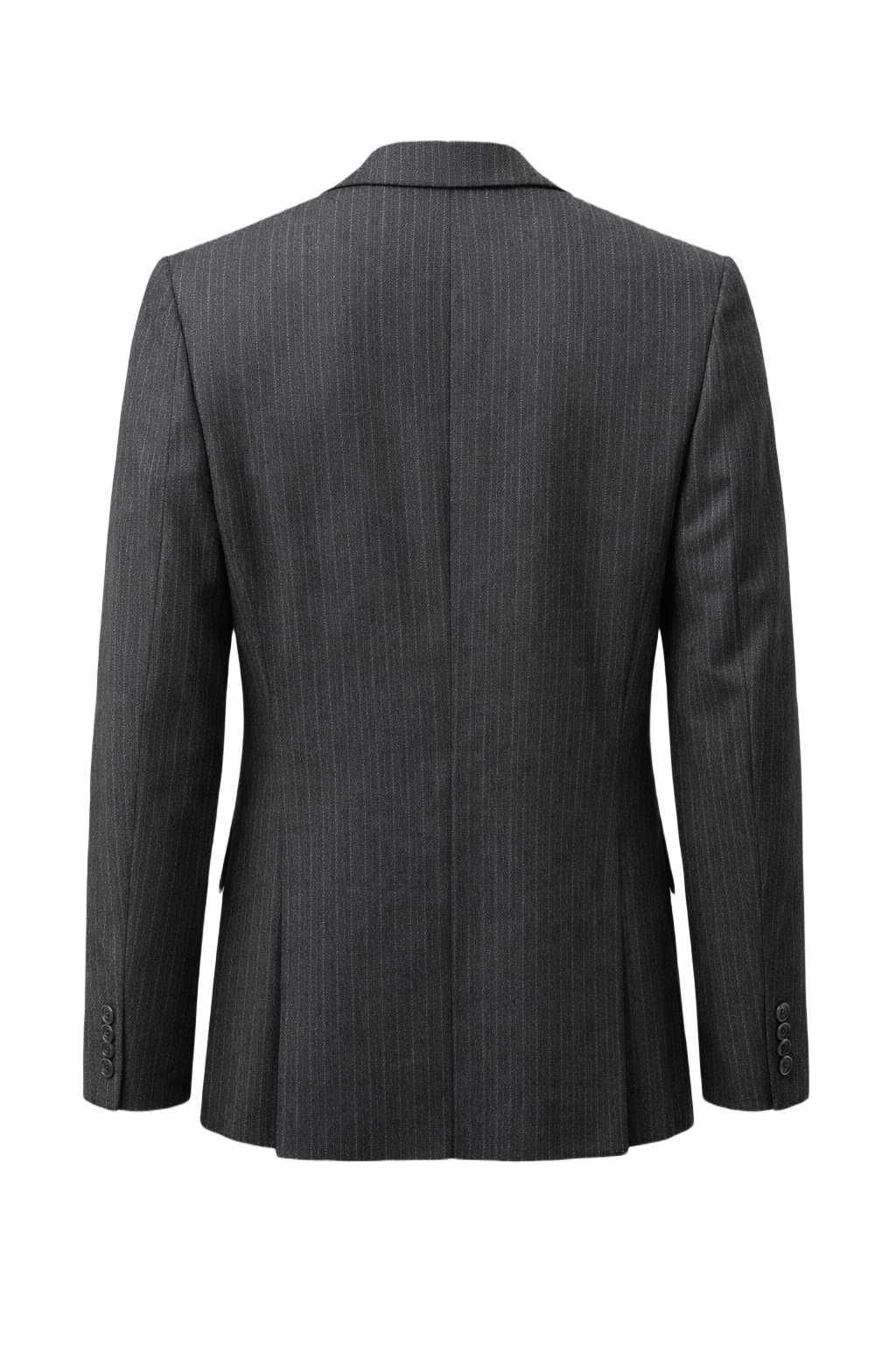 1990s Grey Wool Blazer - Back View