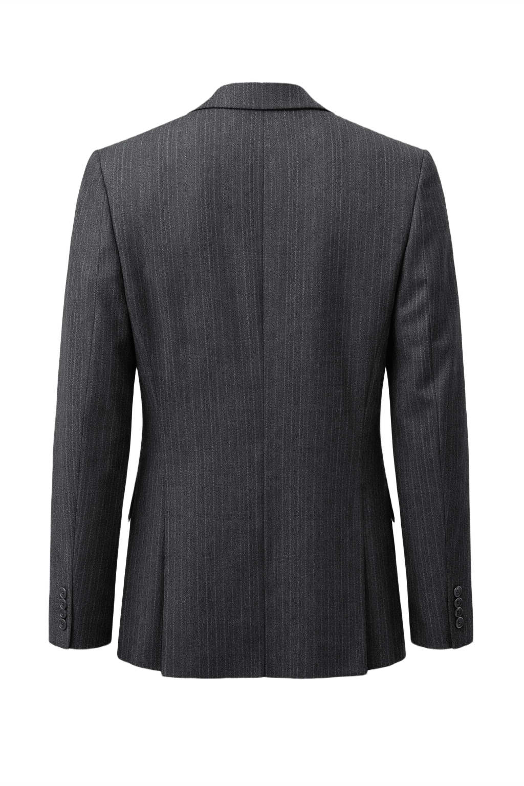 1990s Grey Wool Blazer - Back View