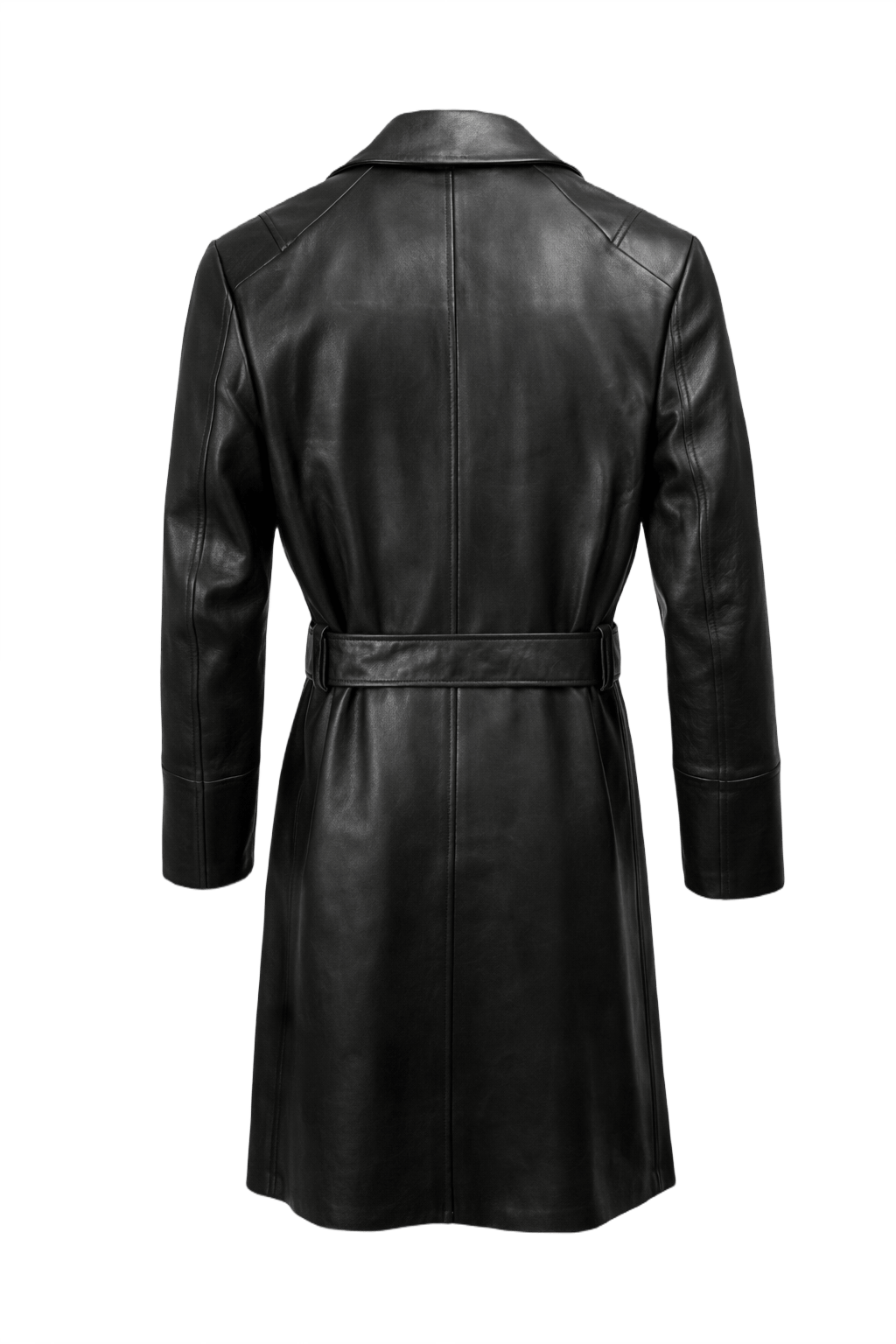 1990s Black Leather Leather Jacket - Back View