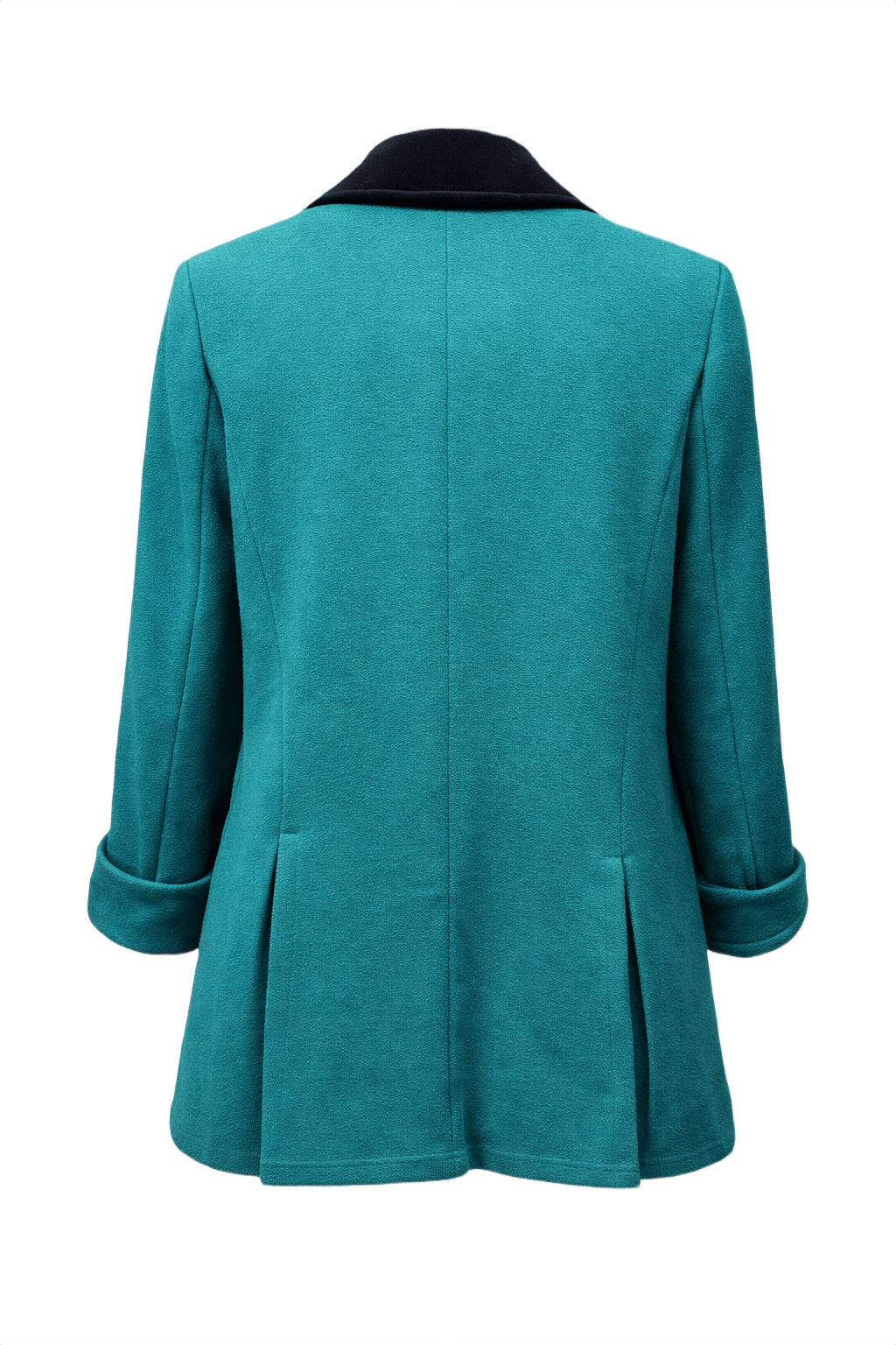 1980s Teal Wool Jacket - Back View