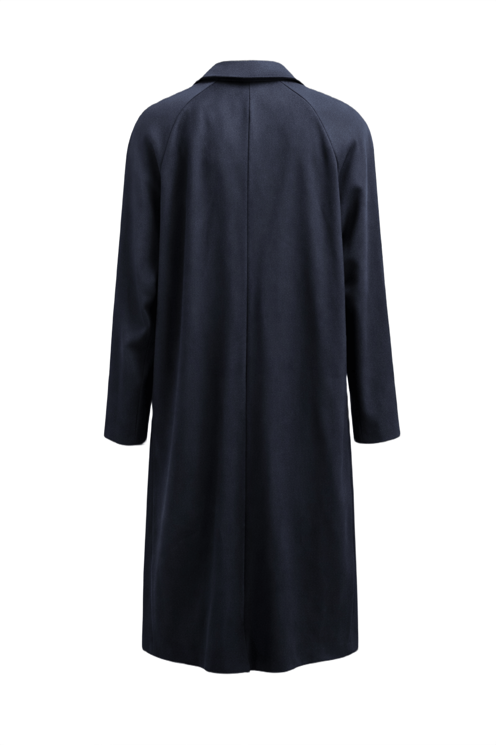 1990s Navy Blue Wool Coat - Back View