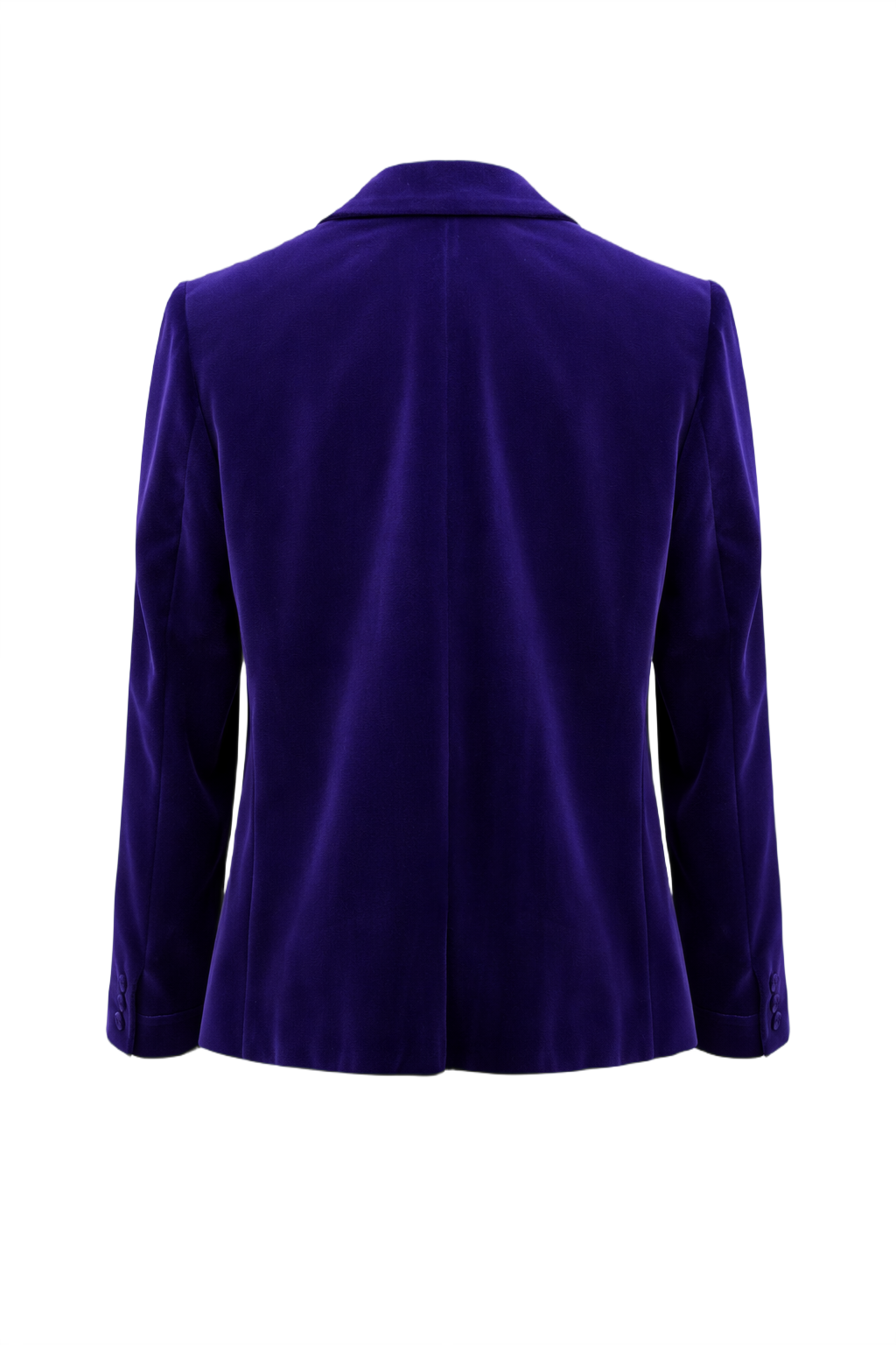 1980s Purple Velvet Blazer - Back View