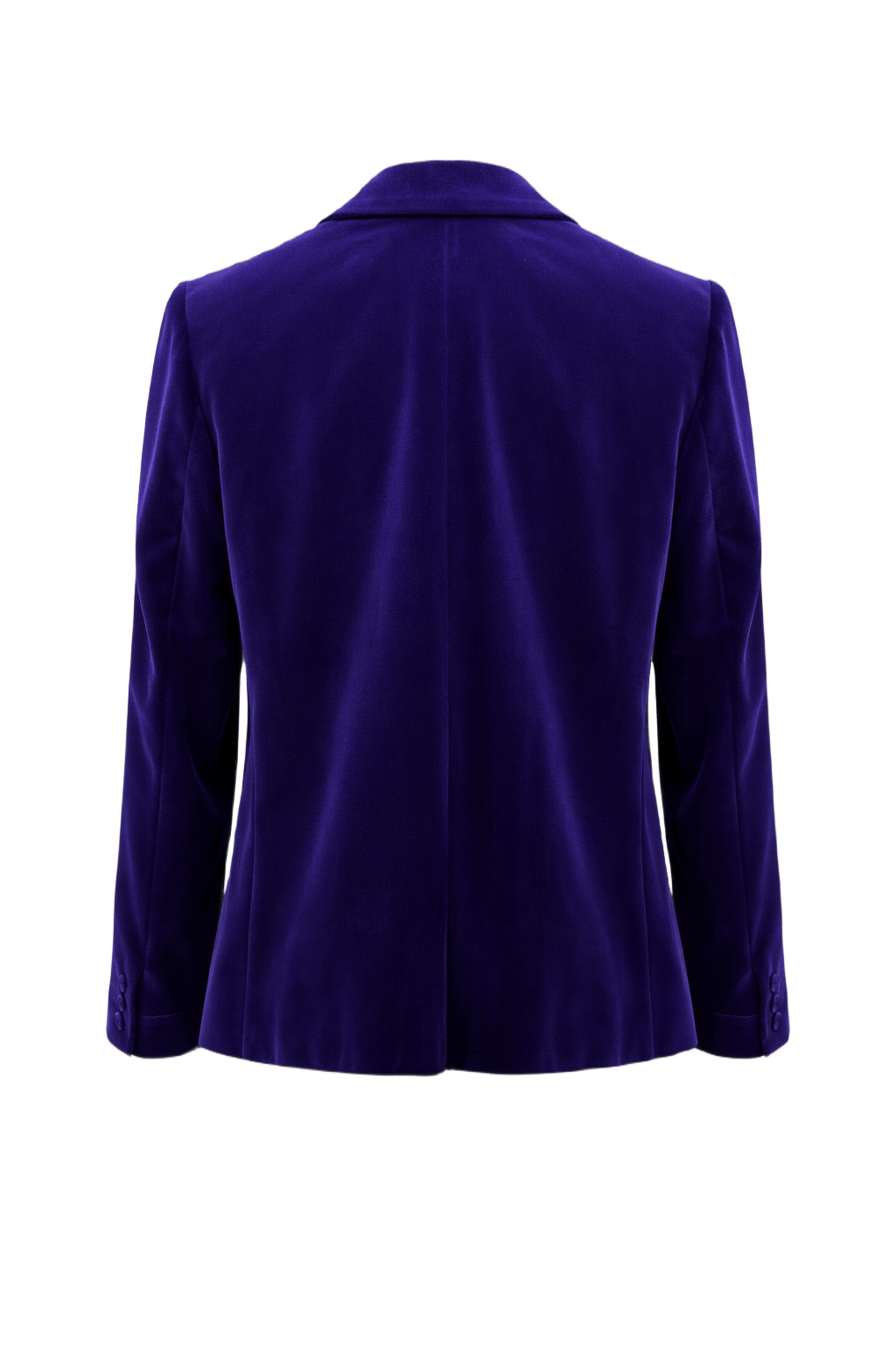 1980s Purple Velvet Blazer - Back View