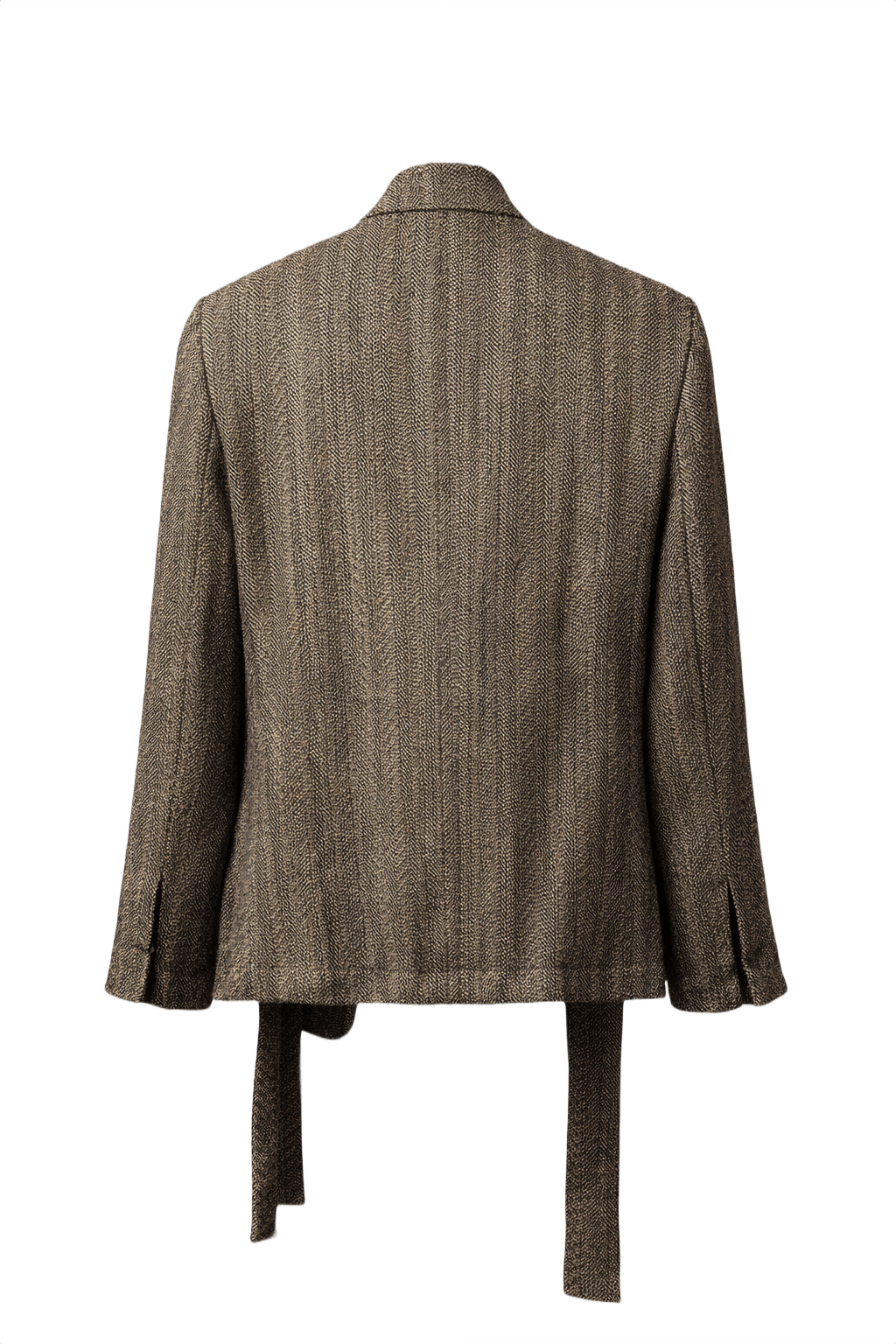 1980s Brown Wool Blazer - Back View