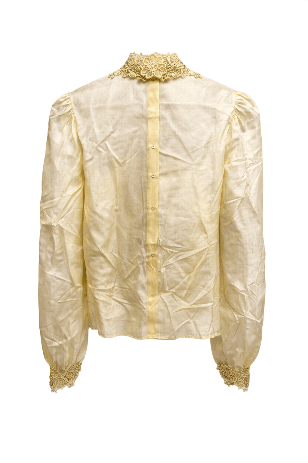 1950s Ivory Silk Blouse - Back View