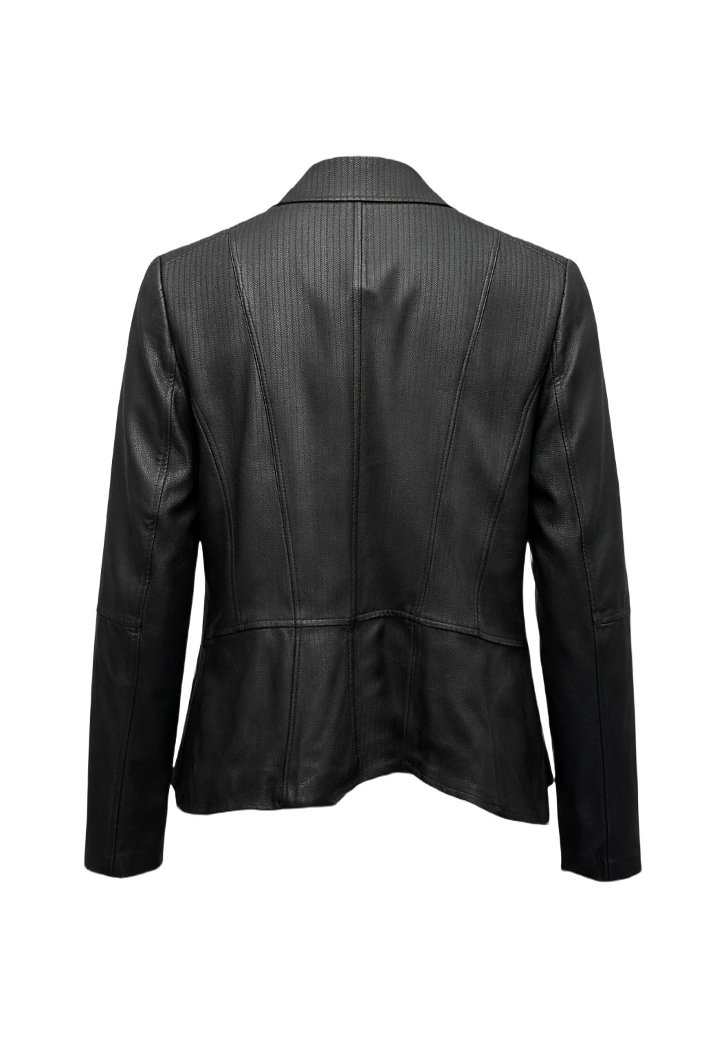 1990s Black Leather Jacket - Back View