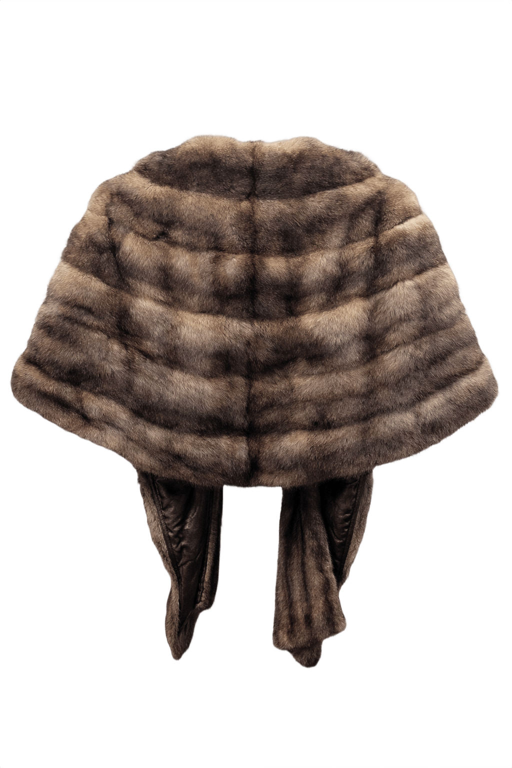 1950s Brown Fur Stole - Back View