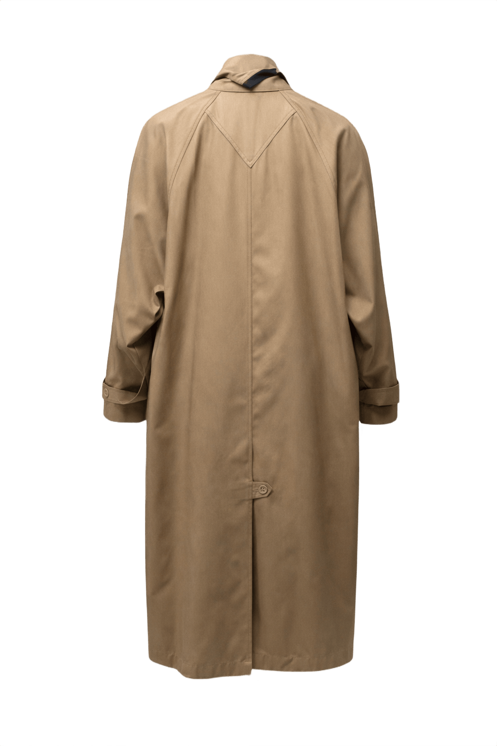 1980s Beige Cotton Coat - Back View