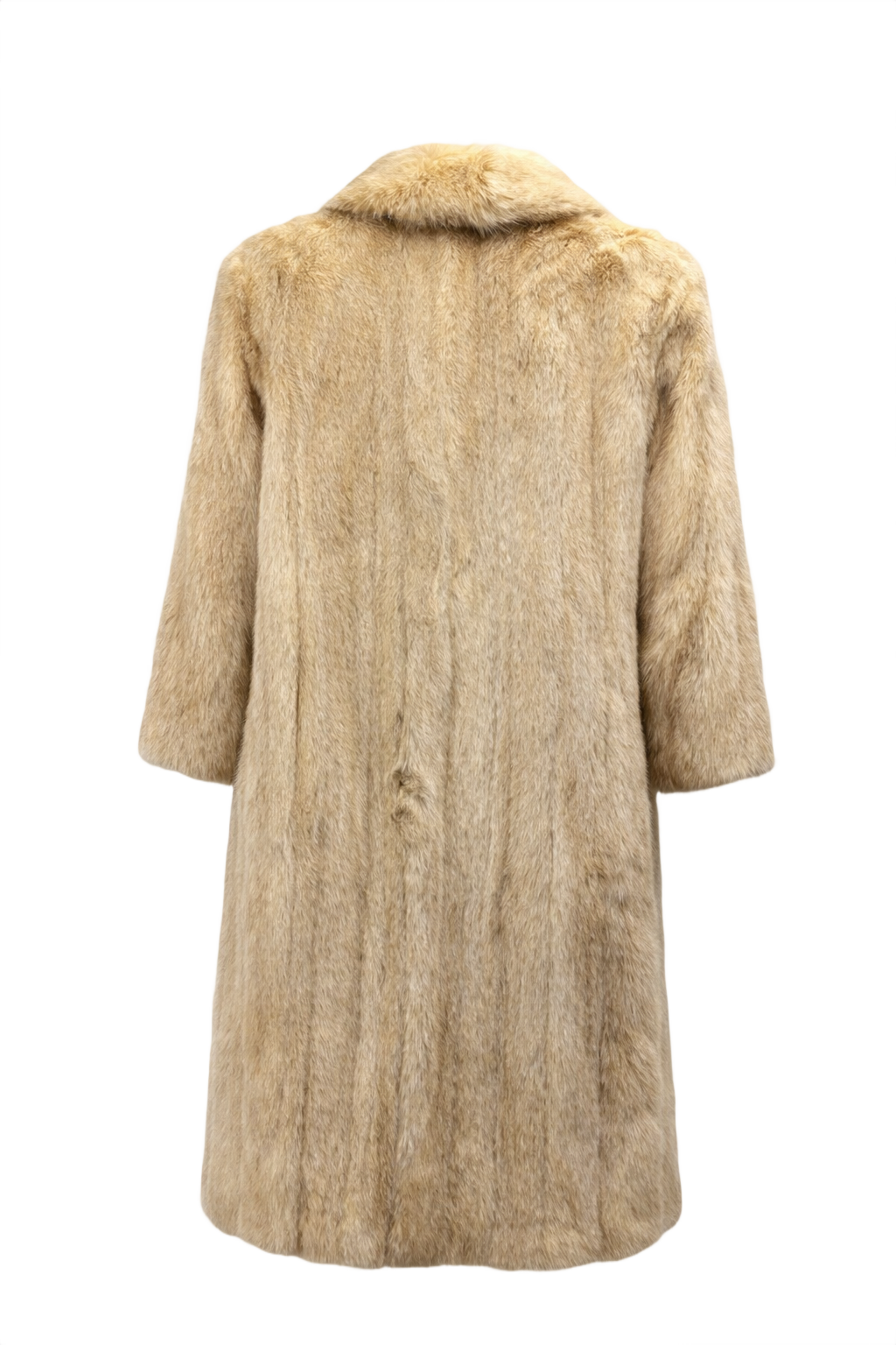 1980s Beige Fur Coat - Back View