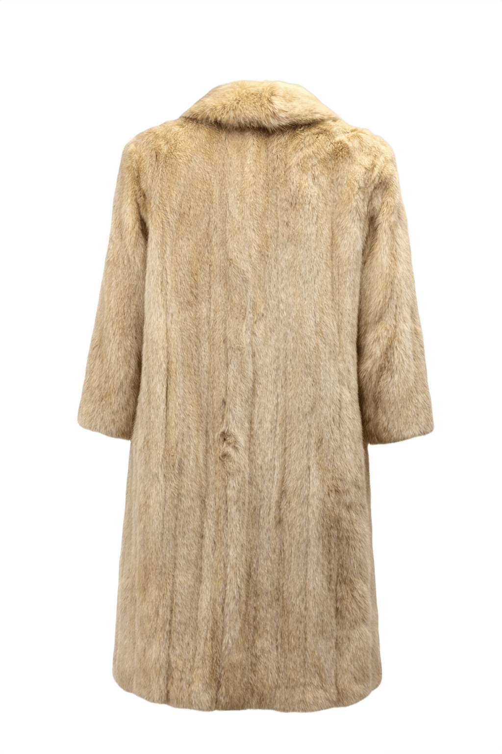 1980s Beige Fur Coat - Back View