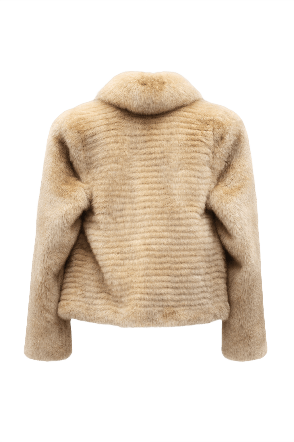 1980s Cream Fur Coat - Back View
