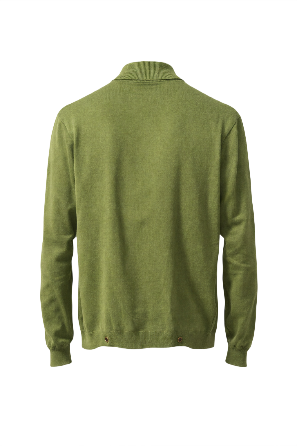 1960s Olive Green Cotton Sweater - Back View