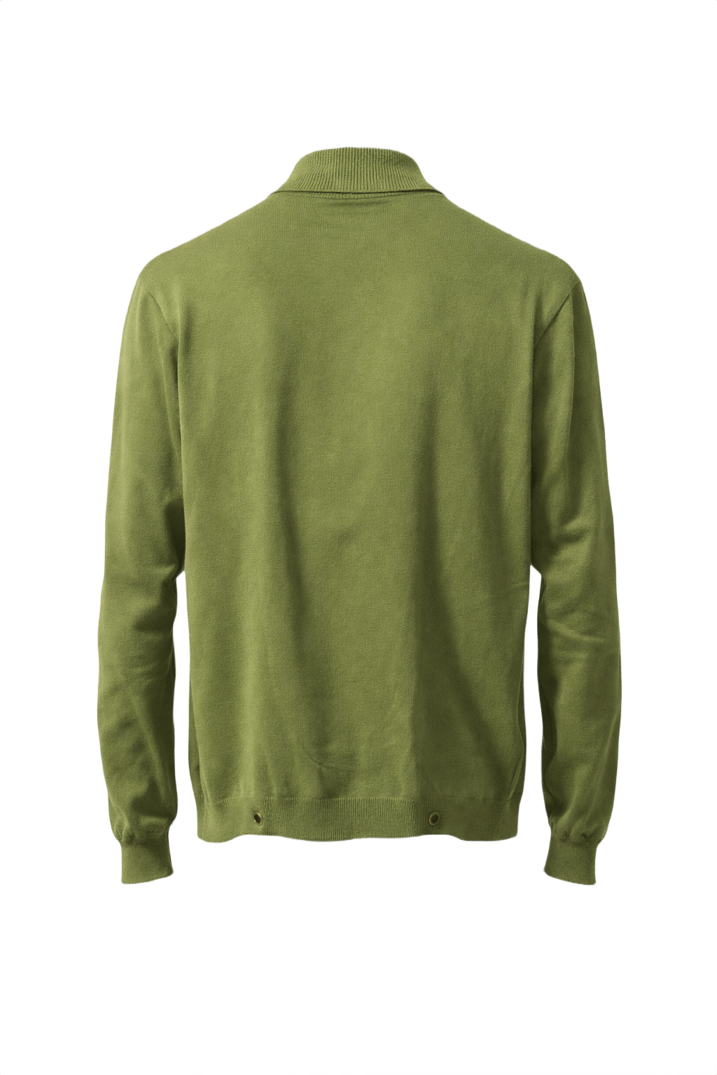 1960s Olive Green Cotton Sweater - Back View