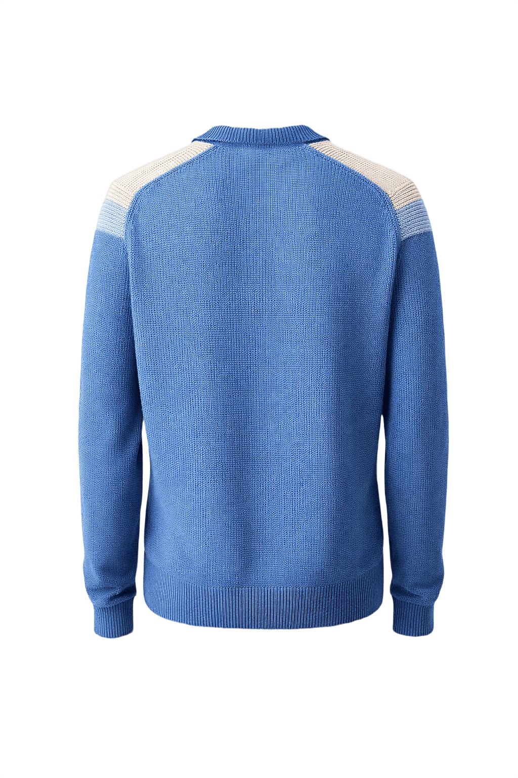 1960s Blue Wool Cardigan - Back View