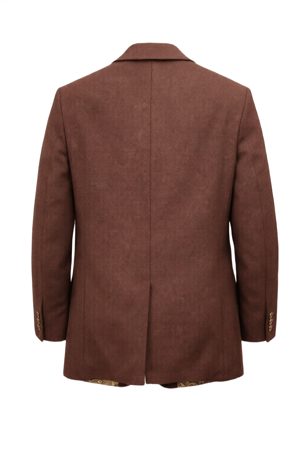 1960s Brown Wool Blazer - Back View