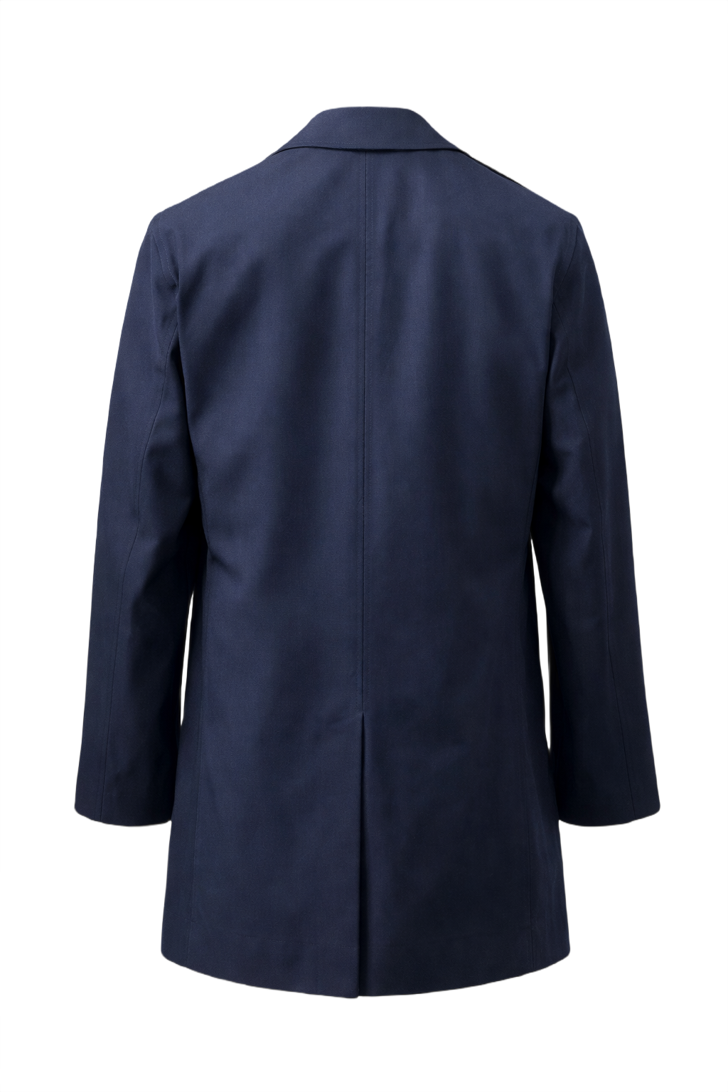 1940s Navy Blue Wool Coat - Back View