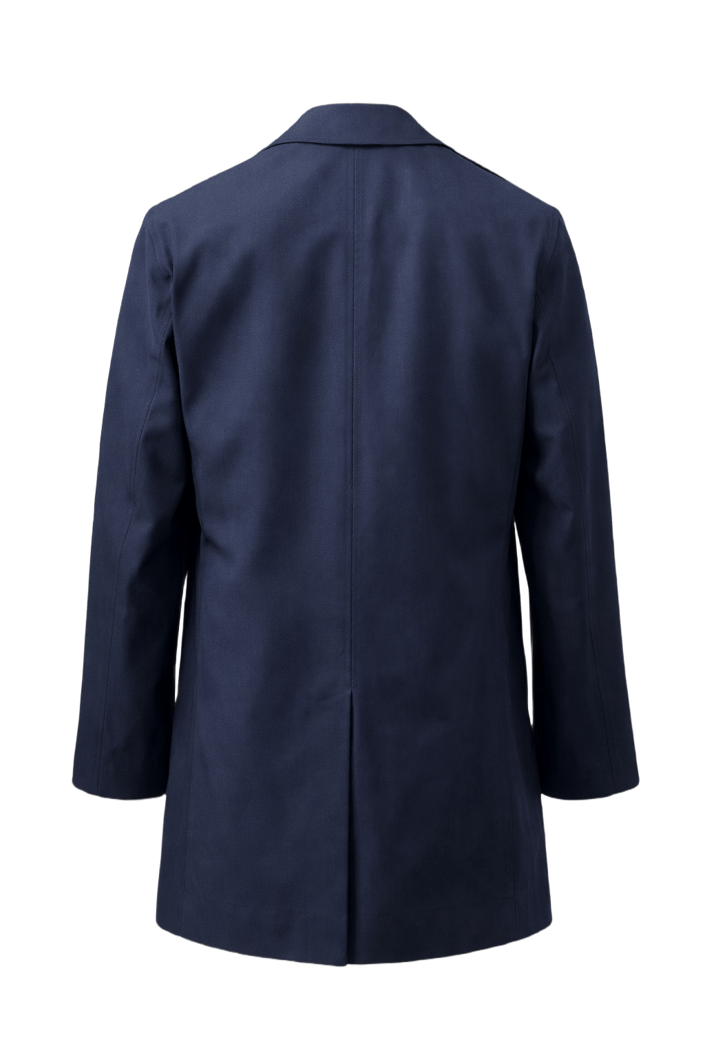 1940s Navy Blue Wool Coat - Back View