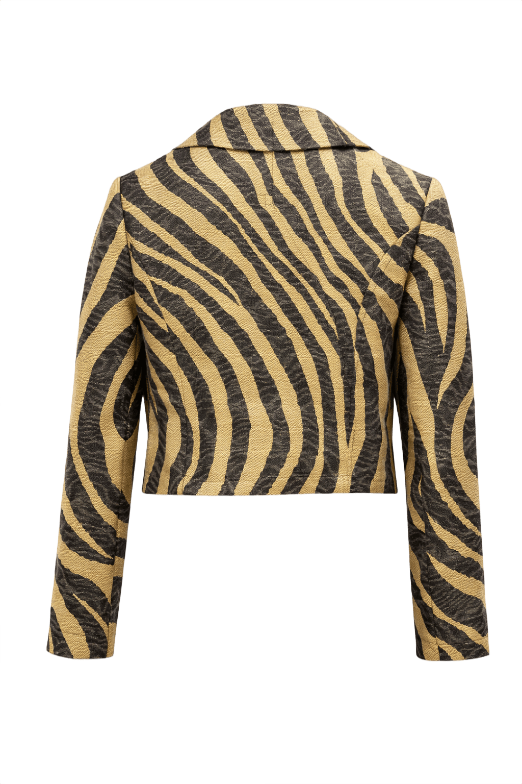1980s Tan Wool Blend Jacket - Back View