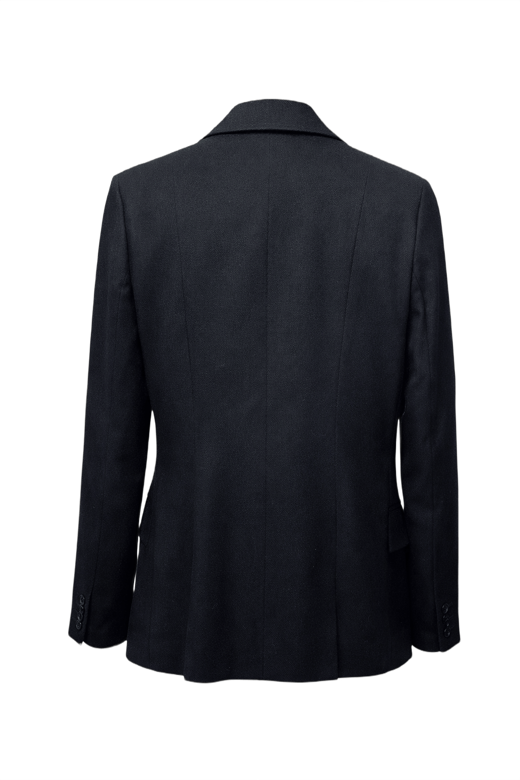 1990s Black Wool Blazer - Back View