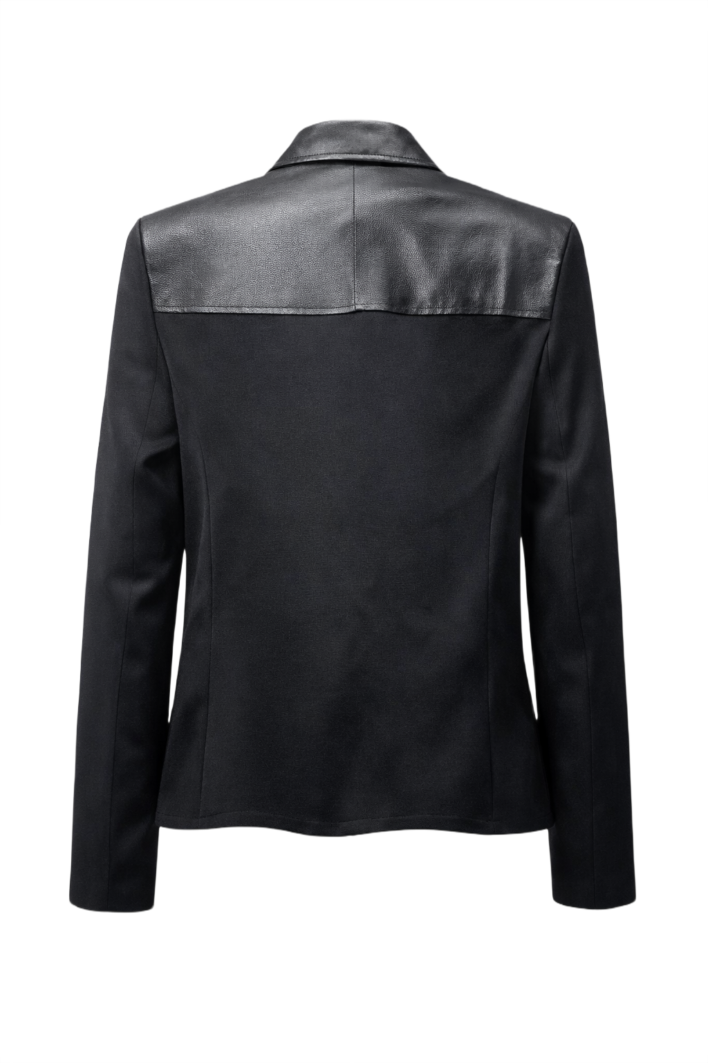1990s Black Leather Jacket - Back View