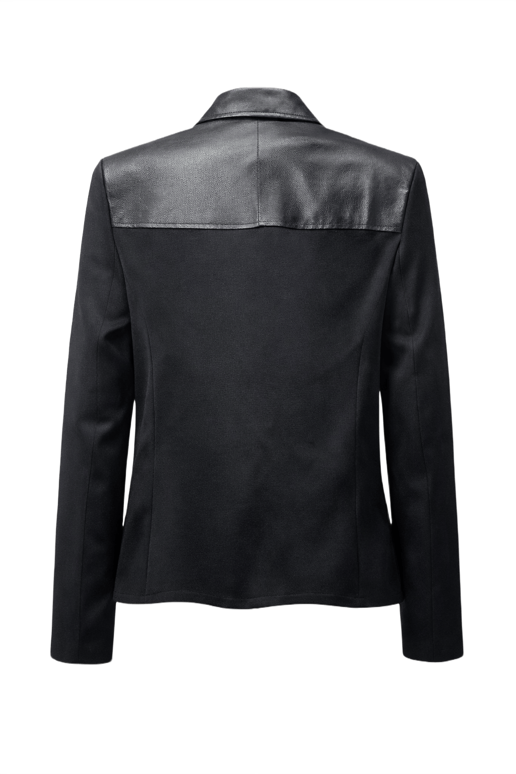 1990s Black Leather Jacket - Back View