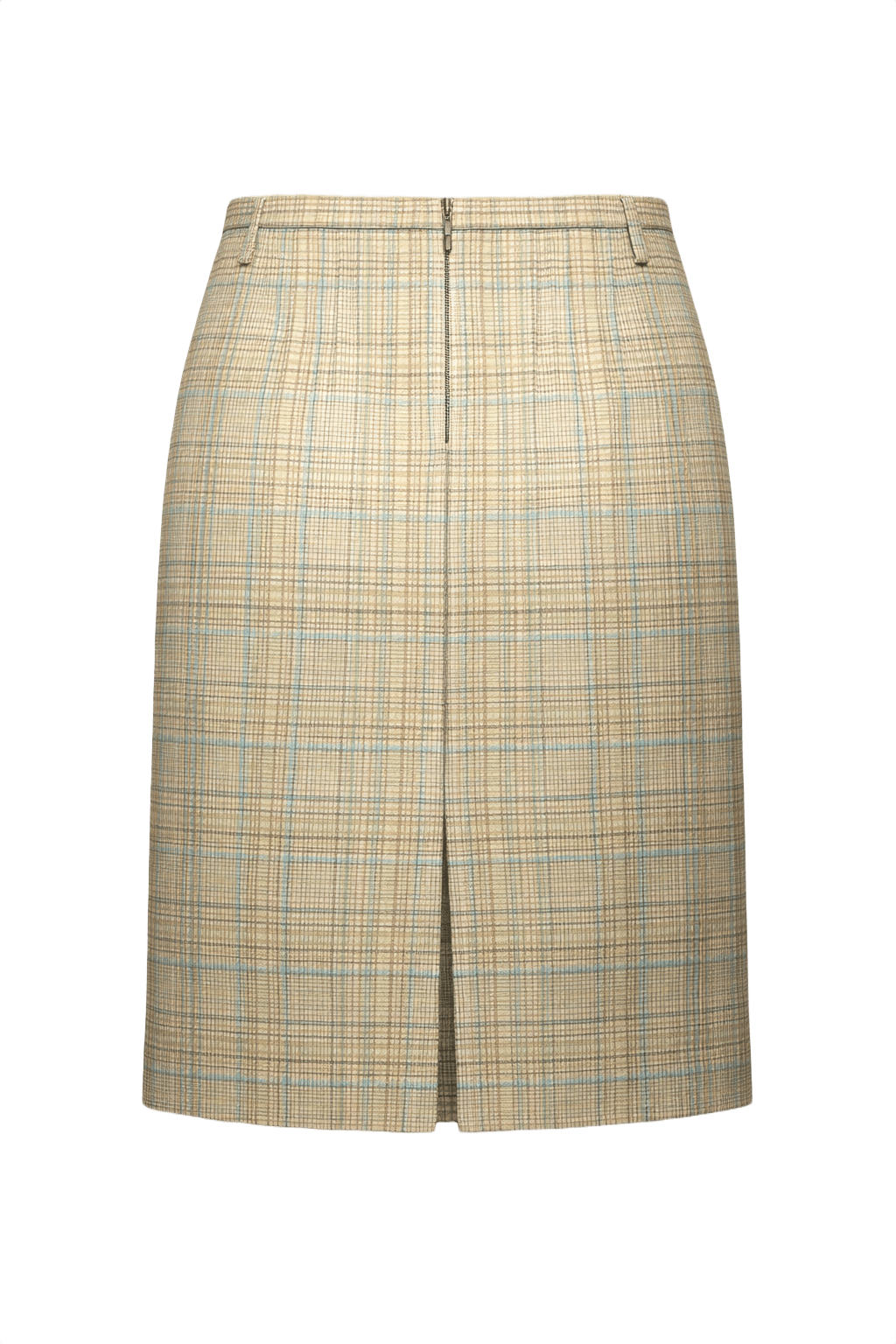 1960s Cream Wool Skirt - Back View